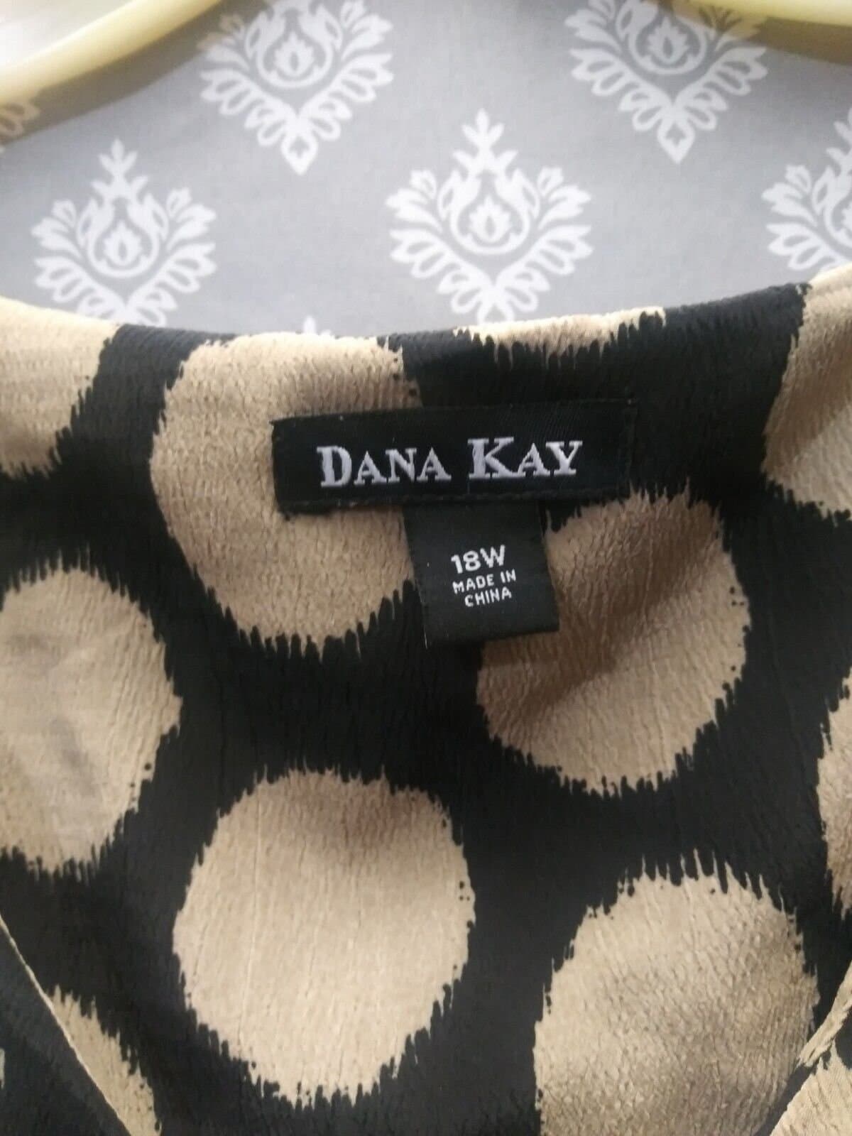 Dana Kay Womens A Line Polka Dot Dress, Satin Finish, Sleeveless, Size 18 - Thumbnail 2