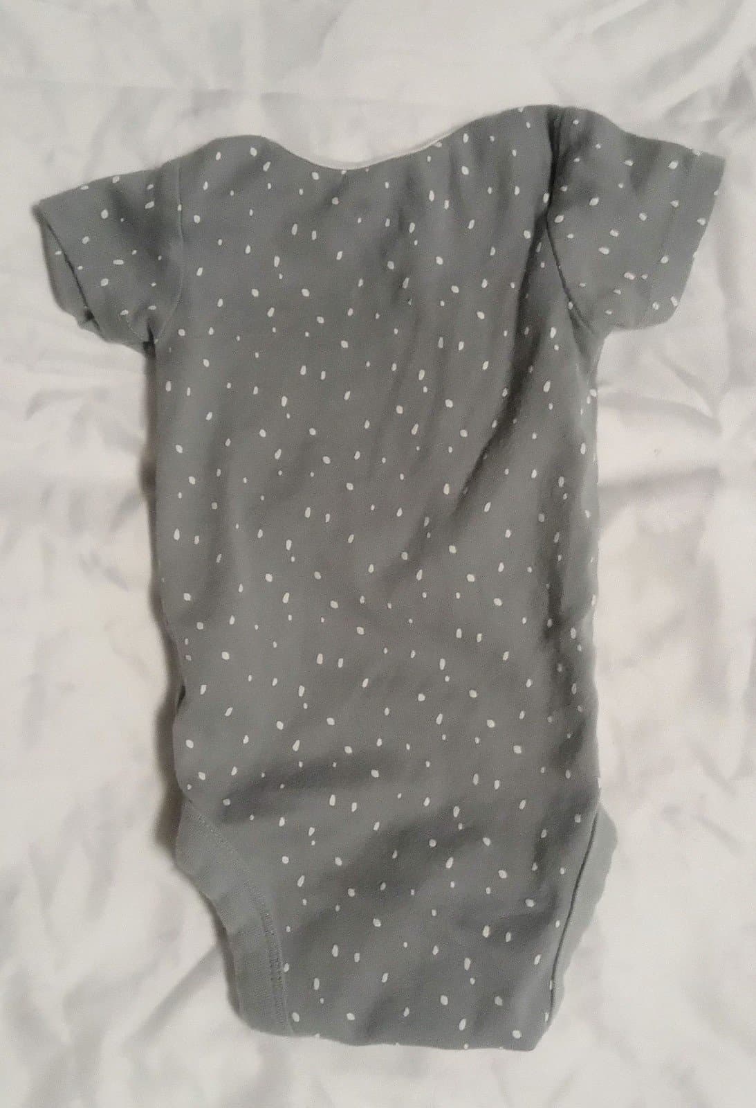 Wonder Nation Grey & White Onesie. 0-3 months - Thumbnail 3
