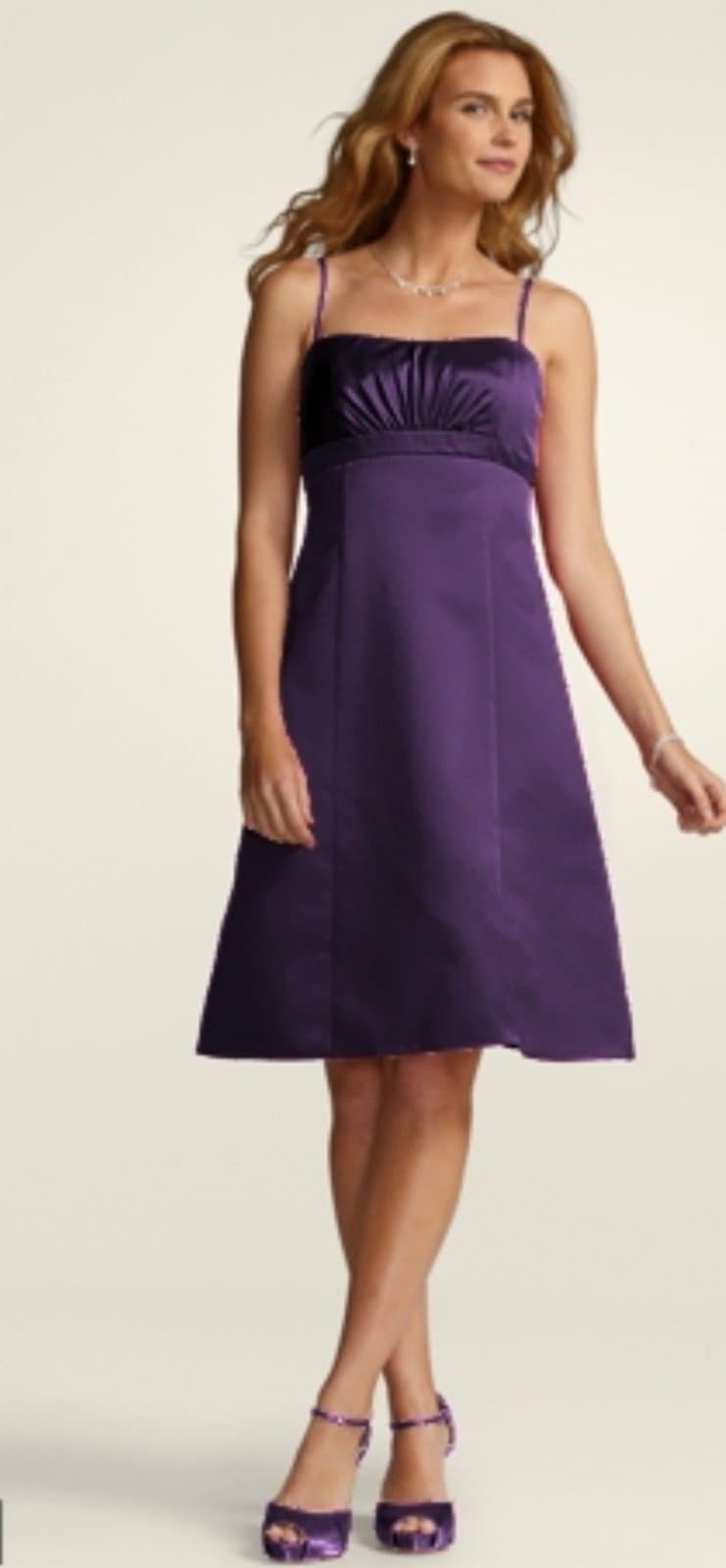 David's Bridal. Plum Colored Dress size 8 - Image 1