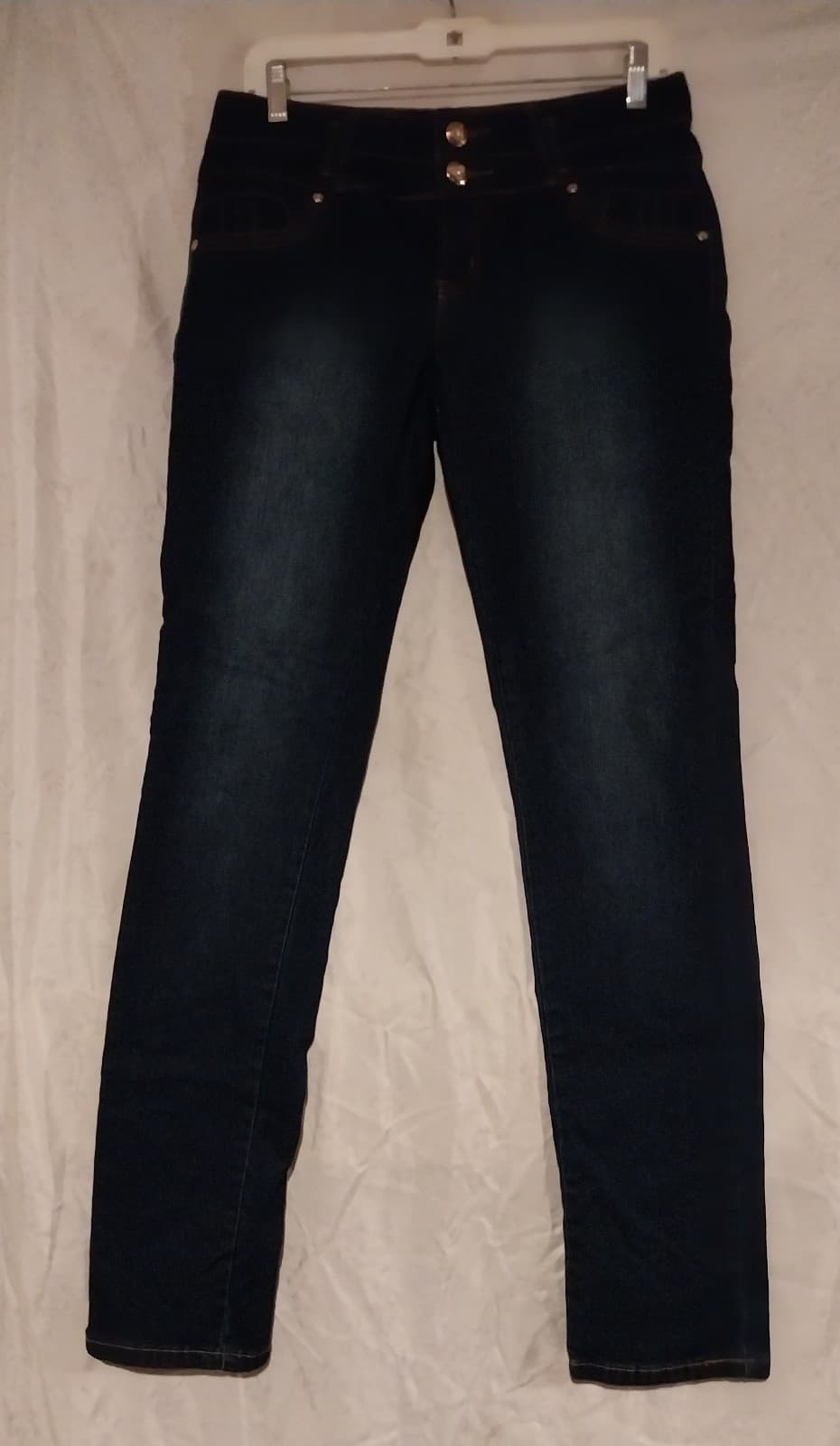 Gogo Jeans, size 11. Super stretch, three button, and zip closure - Image 1