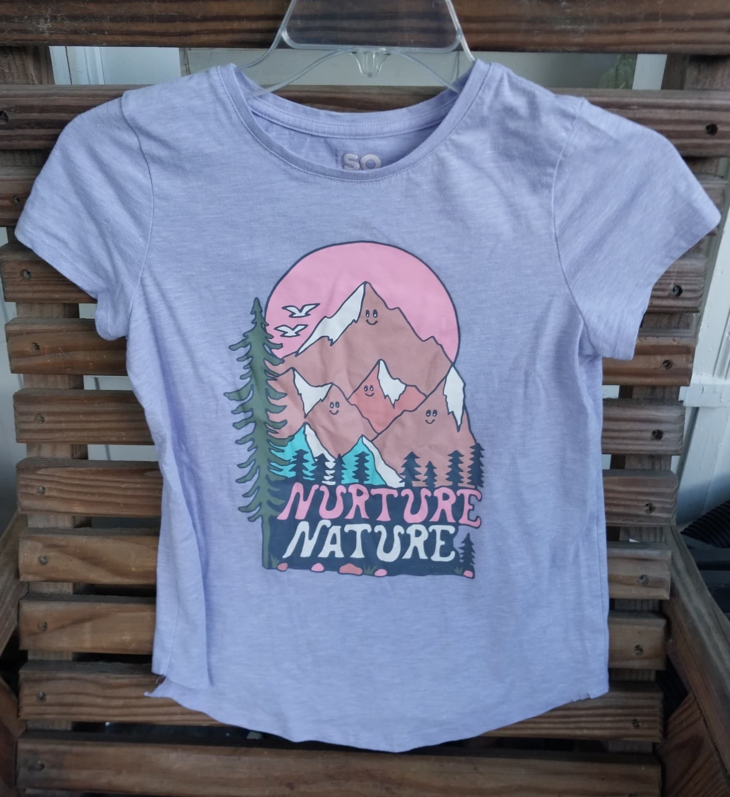 So Girls T-Shirt "Nurture Nature". Size Large (10/12) - Image 1