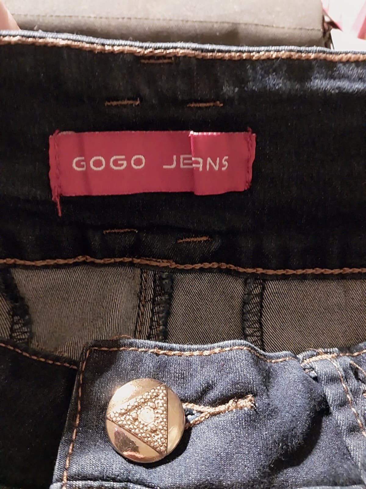Gogo Jeans, size 11. Super stretch, three button, and zip closure - Thumbnail 4