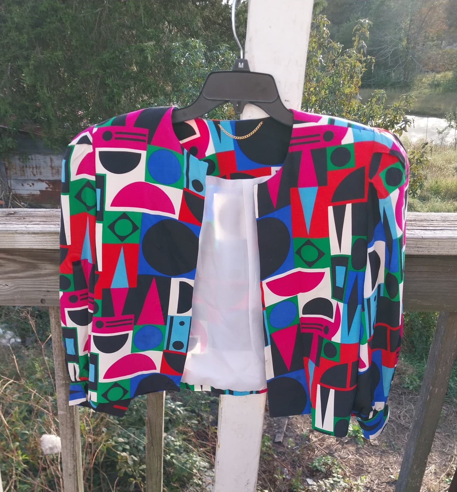 Doncaster Custom Multi-Colored Swing Jacket. Size 14 - Image 1