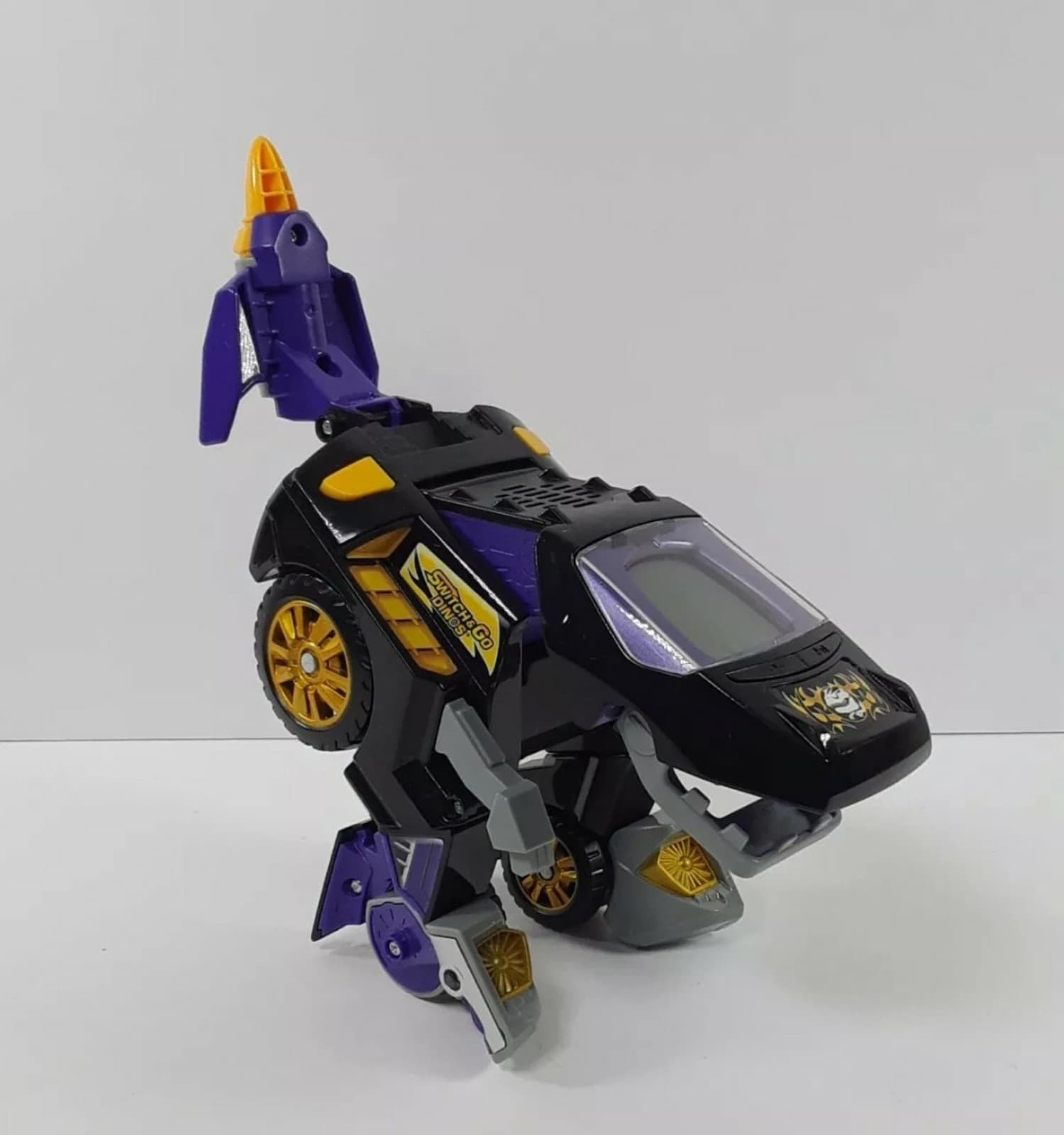 Vtech Switch & Go Dinos MC Roar the Gigantosaurus Black & Purple Dinosaur Toy. - Thumbnail 7