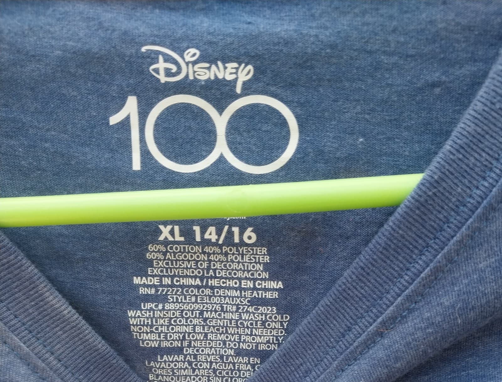 Disney 100 Mickey Mouse youth tee size XL 14/16. Old new top - Thumbnail 2