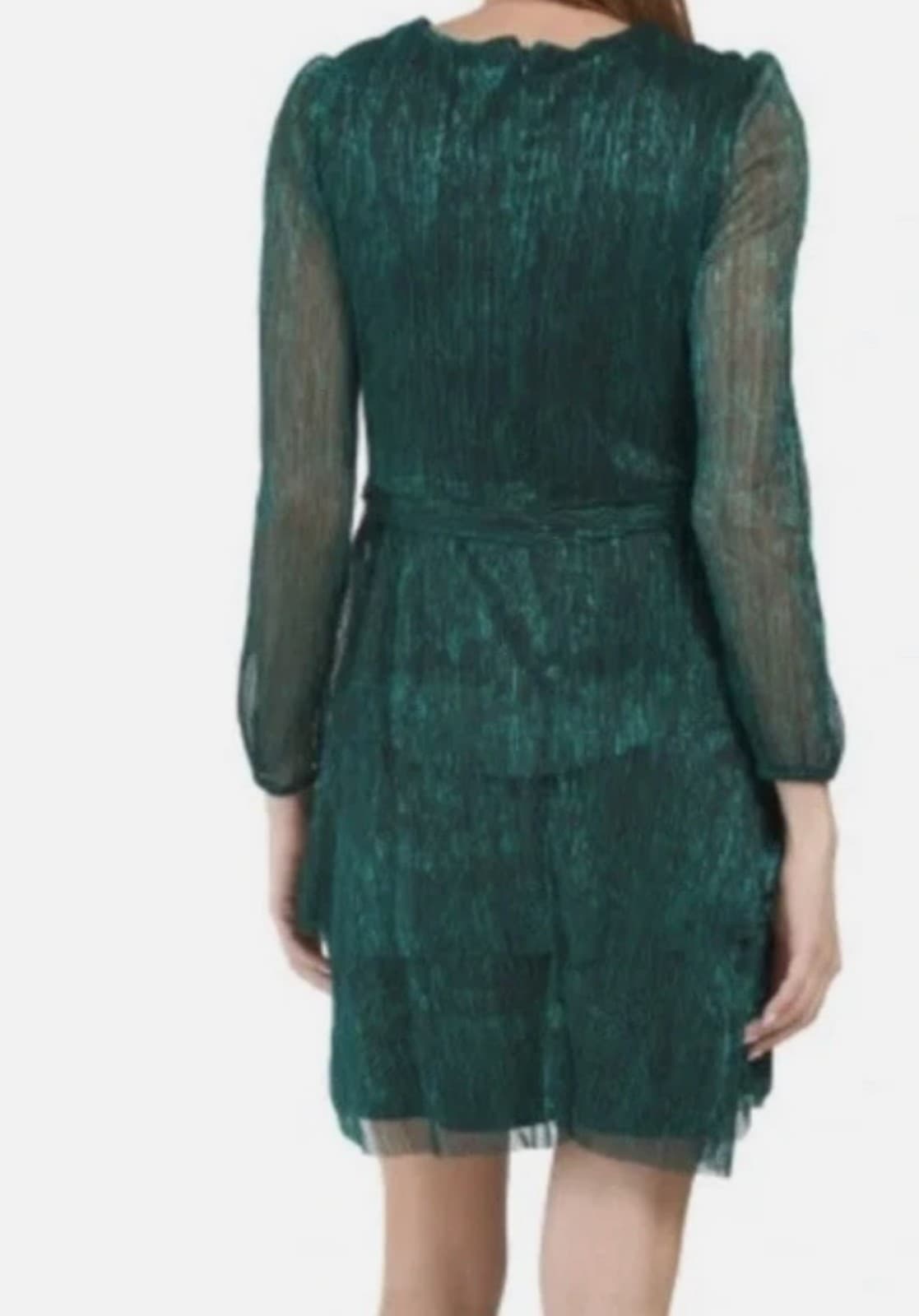 Rachel Zoe Metallic Green Dress Fairy. Size Small - Thumbnail 2