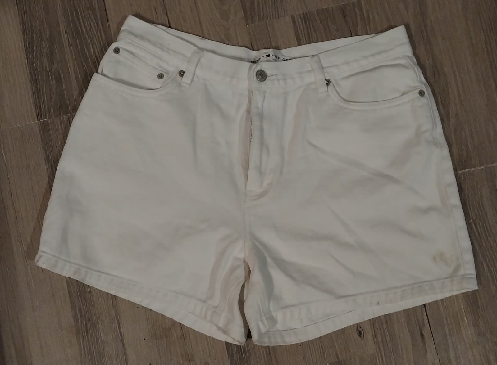 Tommy Hilfiger white jean shorts - Image 1