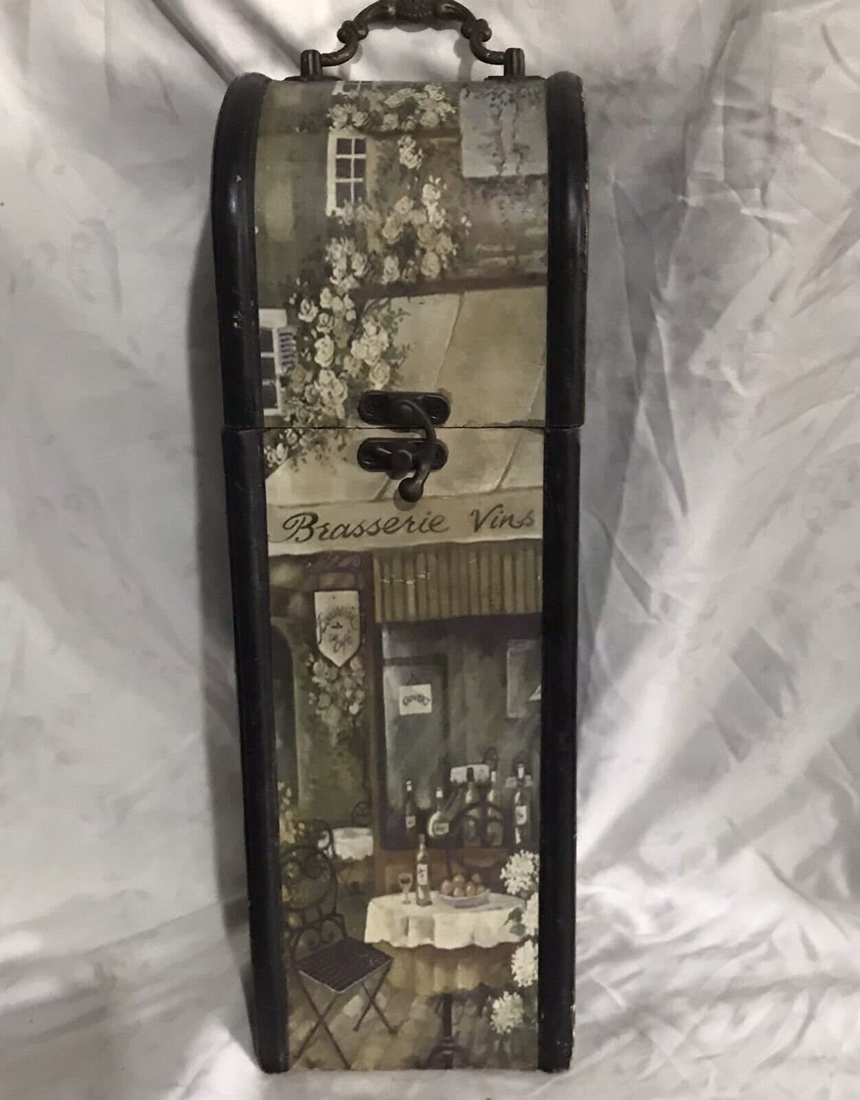 Vintage Wine Box Wooden Portable Single-Bottle Decorative Carrying Storage Case - Thumbnail 6