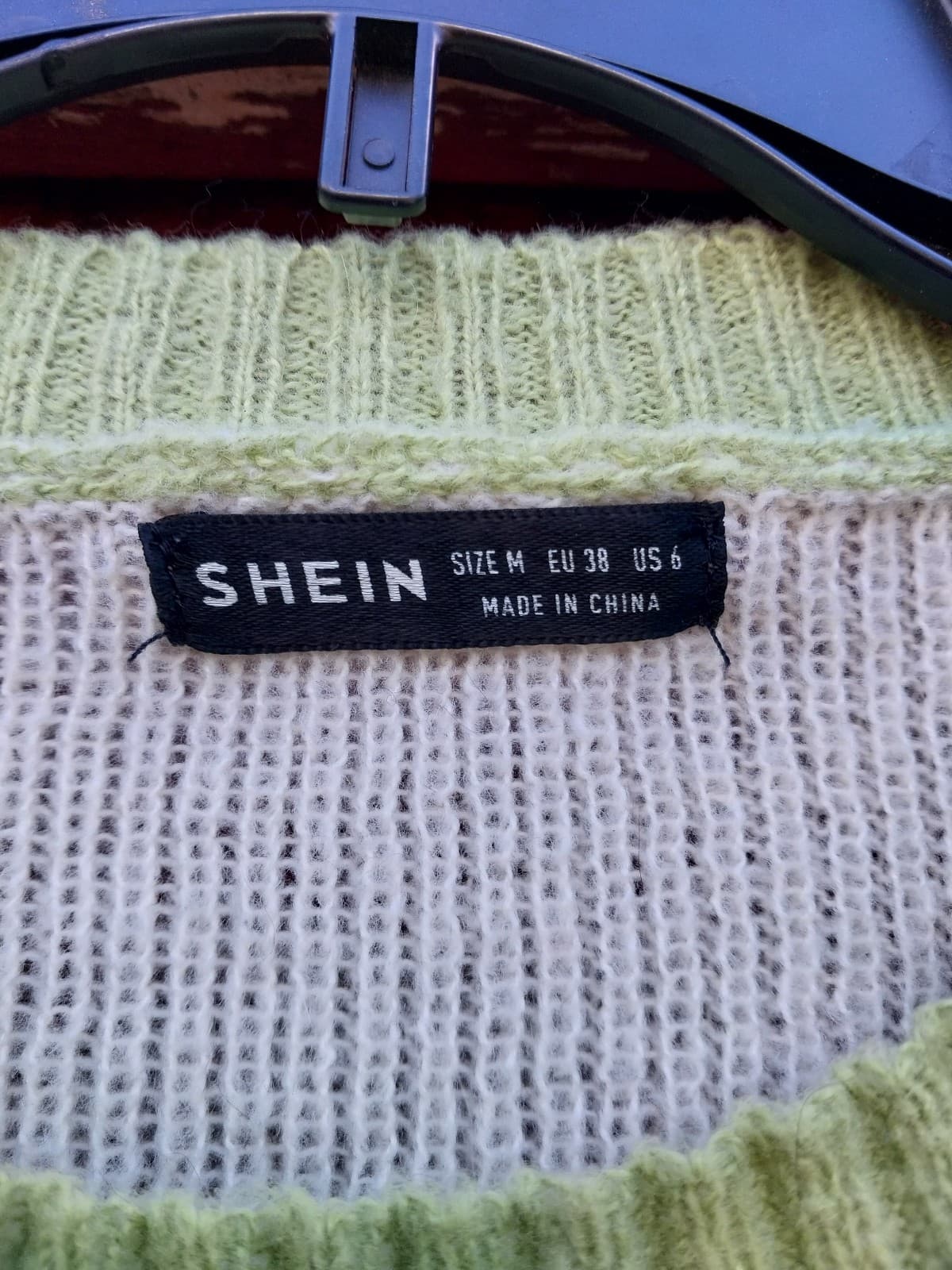 SHEIN Essnce Color-Block Striped Long Sleeve Pullover Sweater. Size Medium - Thumbnail 2