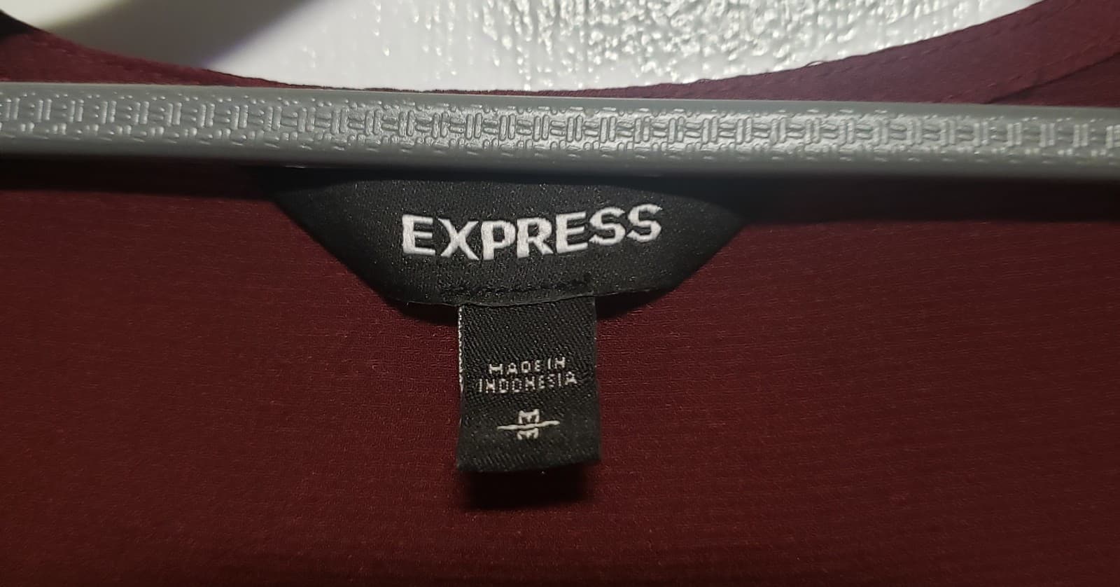 Express Women's Burgundy Blouse - Thumbnail 2