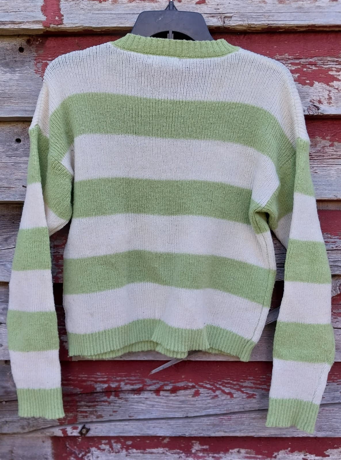SHEIN Essnce Color-Block Striped Long Sleeve Pullover Sweater. Size Medium - Thumbnail 3