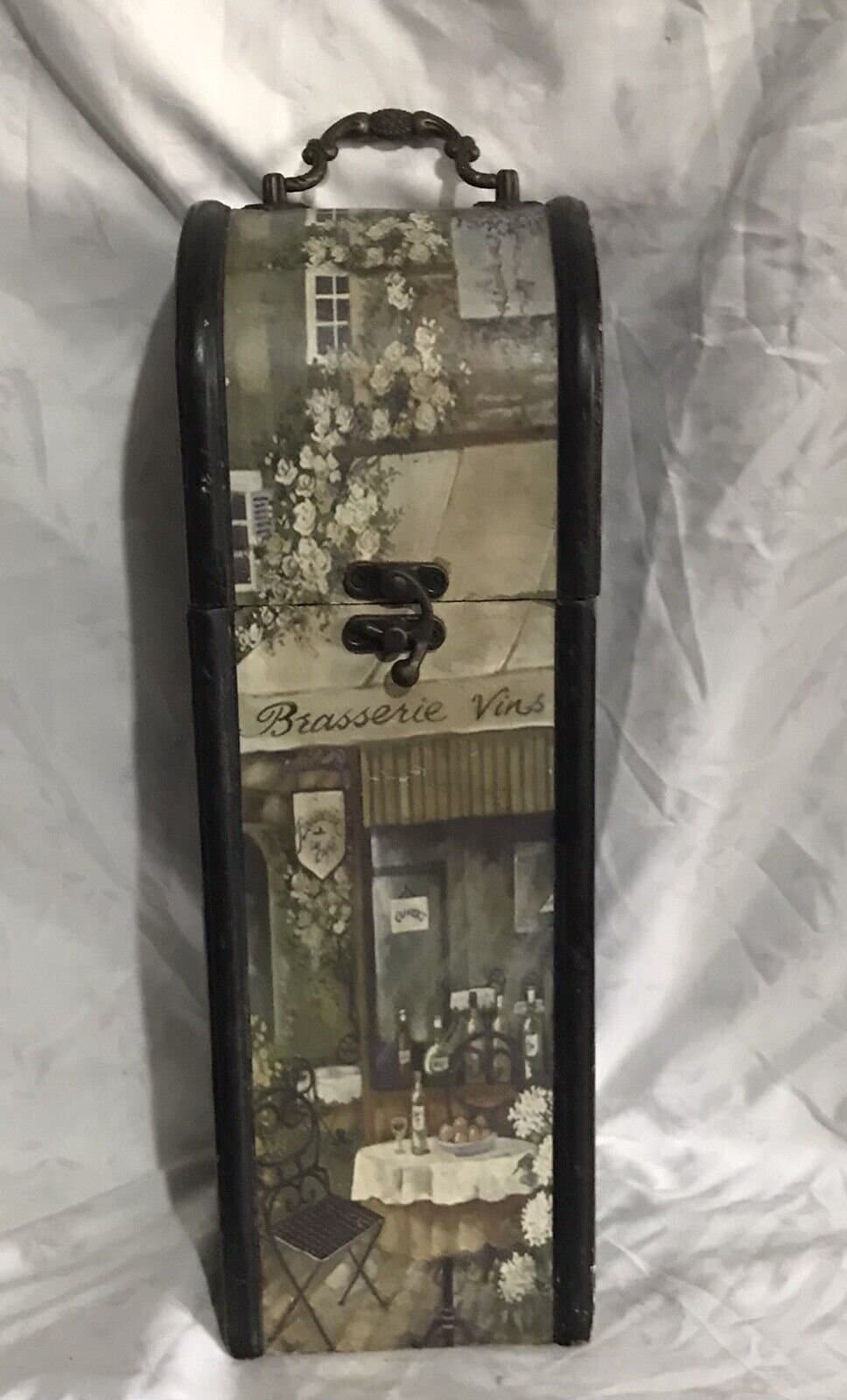 Vintage Wine Box Wooden Portable Single-Bottle Decorative Carrying Storage Case - Thumbnail 7