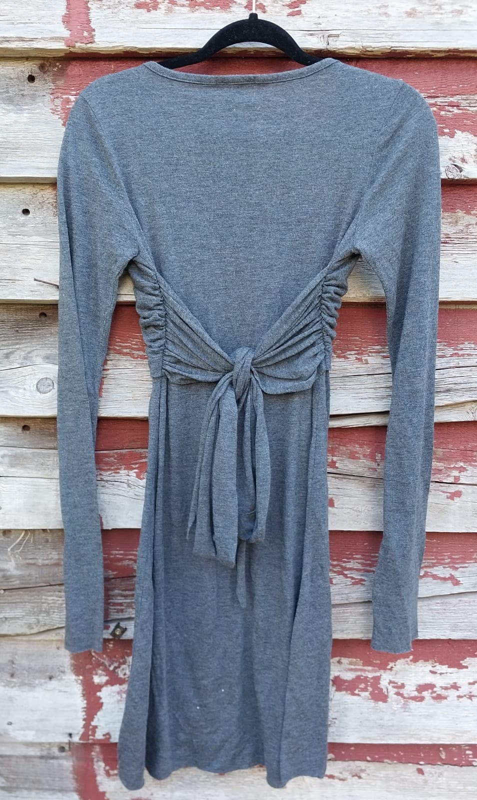 Miss Chievous Grey Knee Length Dress. Ties In The Back. Size Medium - Thumbnail 2