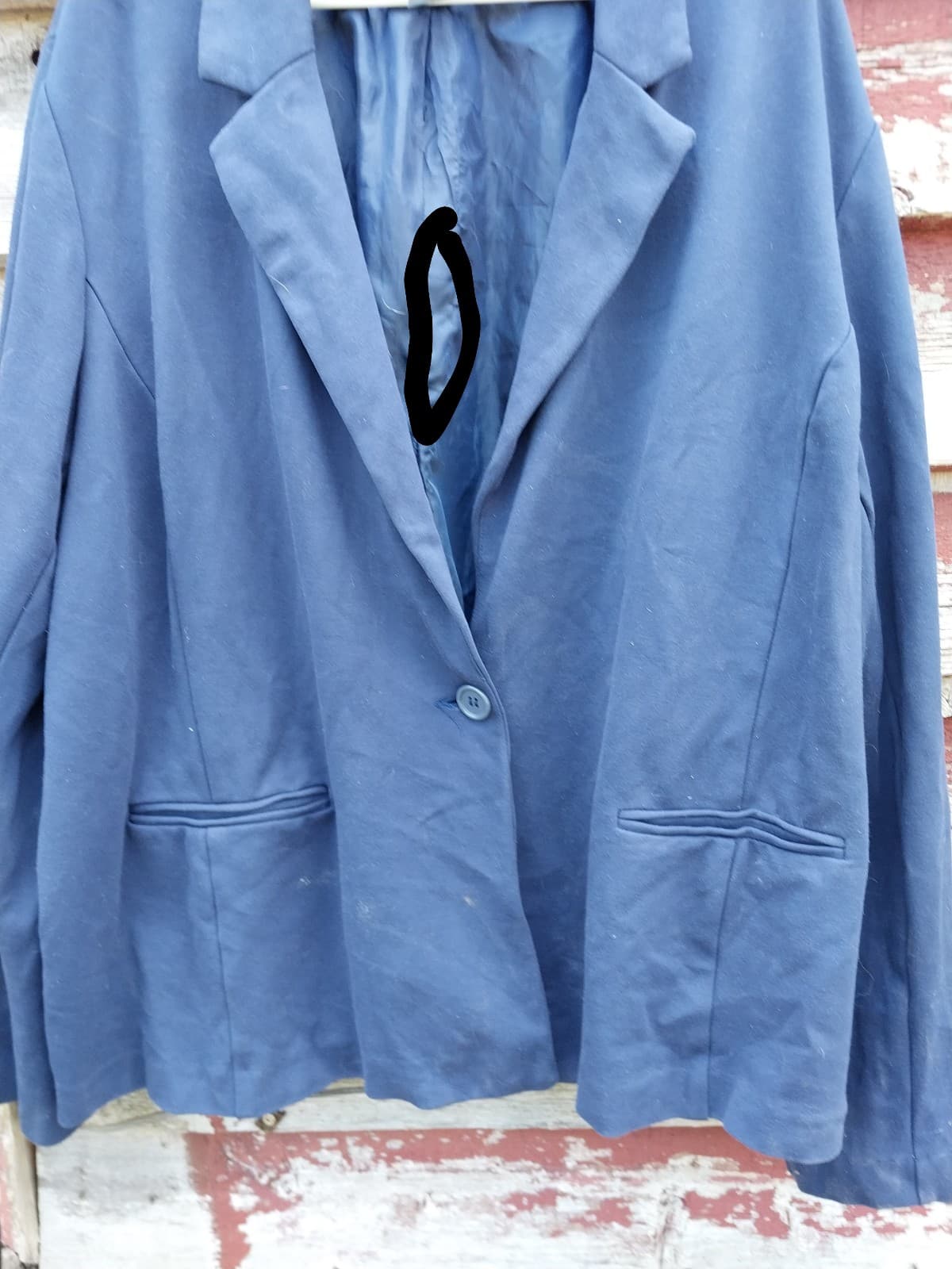 Ashley Stewart Women Blue Solid Rayon Long Sleeve Blazer Size 28 - Thumbnail 5