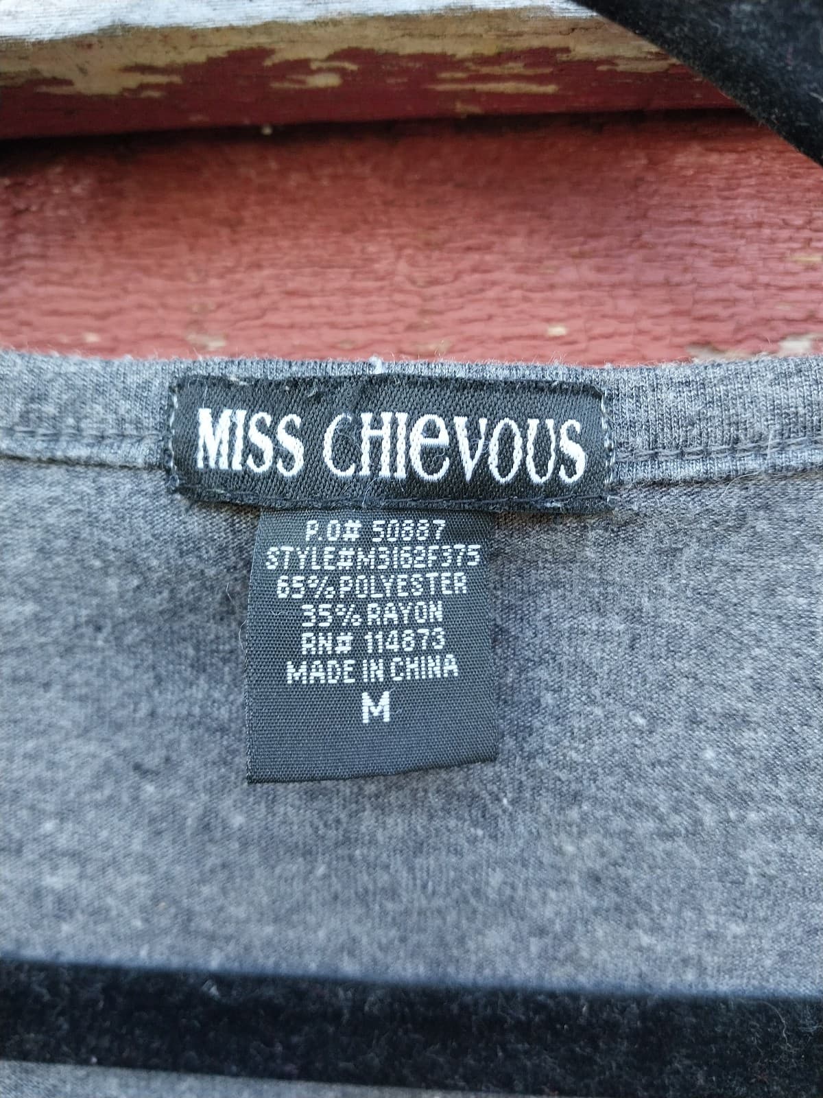 Miss Chievous Grey Knee Length Dress. Ties In The Back. Size Medium - Thumbnail 3