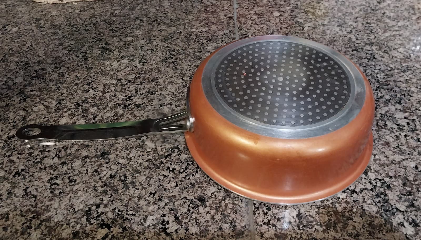 Copper Cook 7.5" Sauce Pan with Clear Lid Long Handle - Thumbnail 4