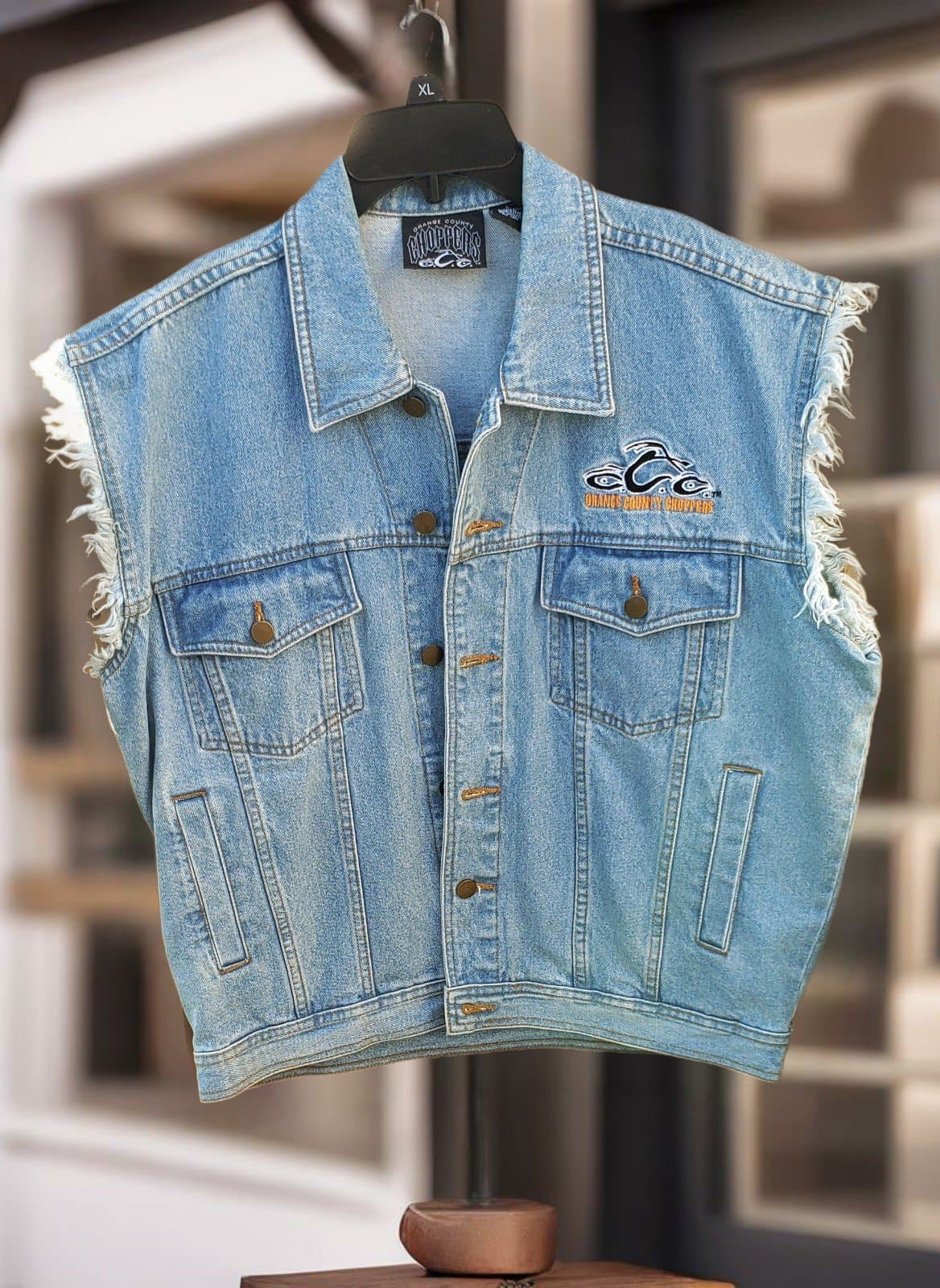Orange County Choppers. Blue Jean Vest. Large - Image 1