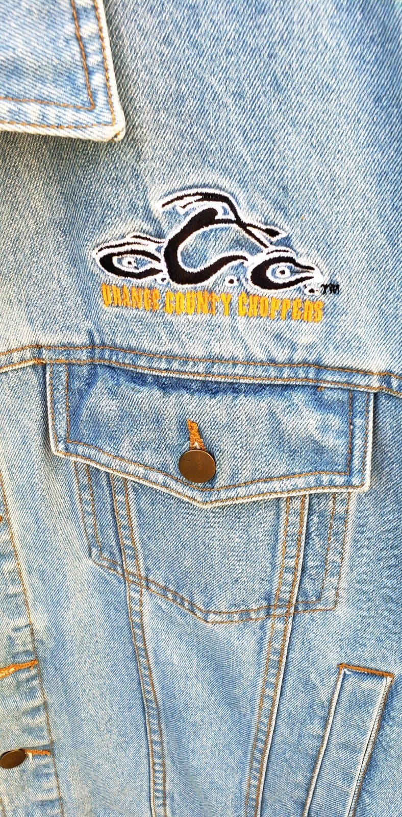 Orange County Choppers. Blue Jean Vest. Large - Thumbnail 3