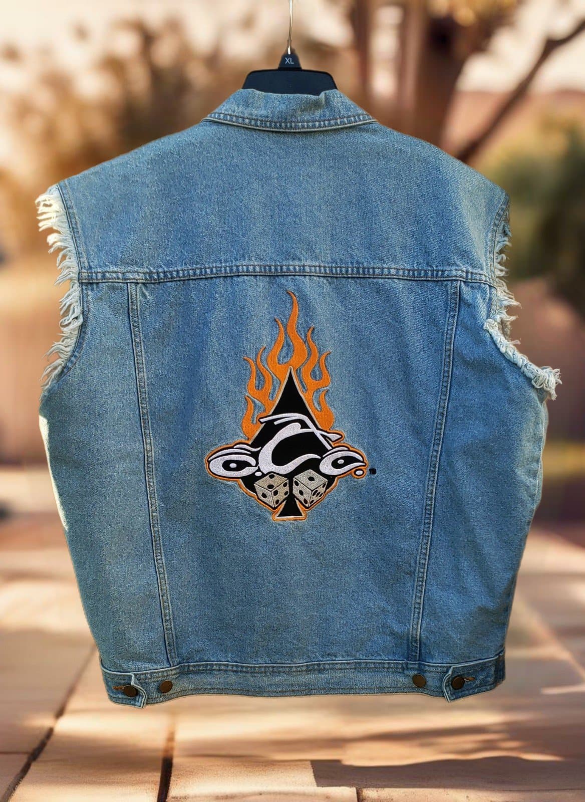 Orange County Choppers. Blue Jean Vest. Large - Thumbnail 2