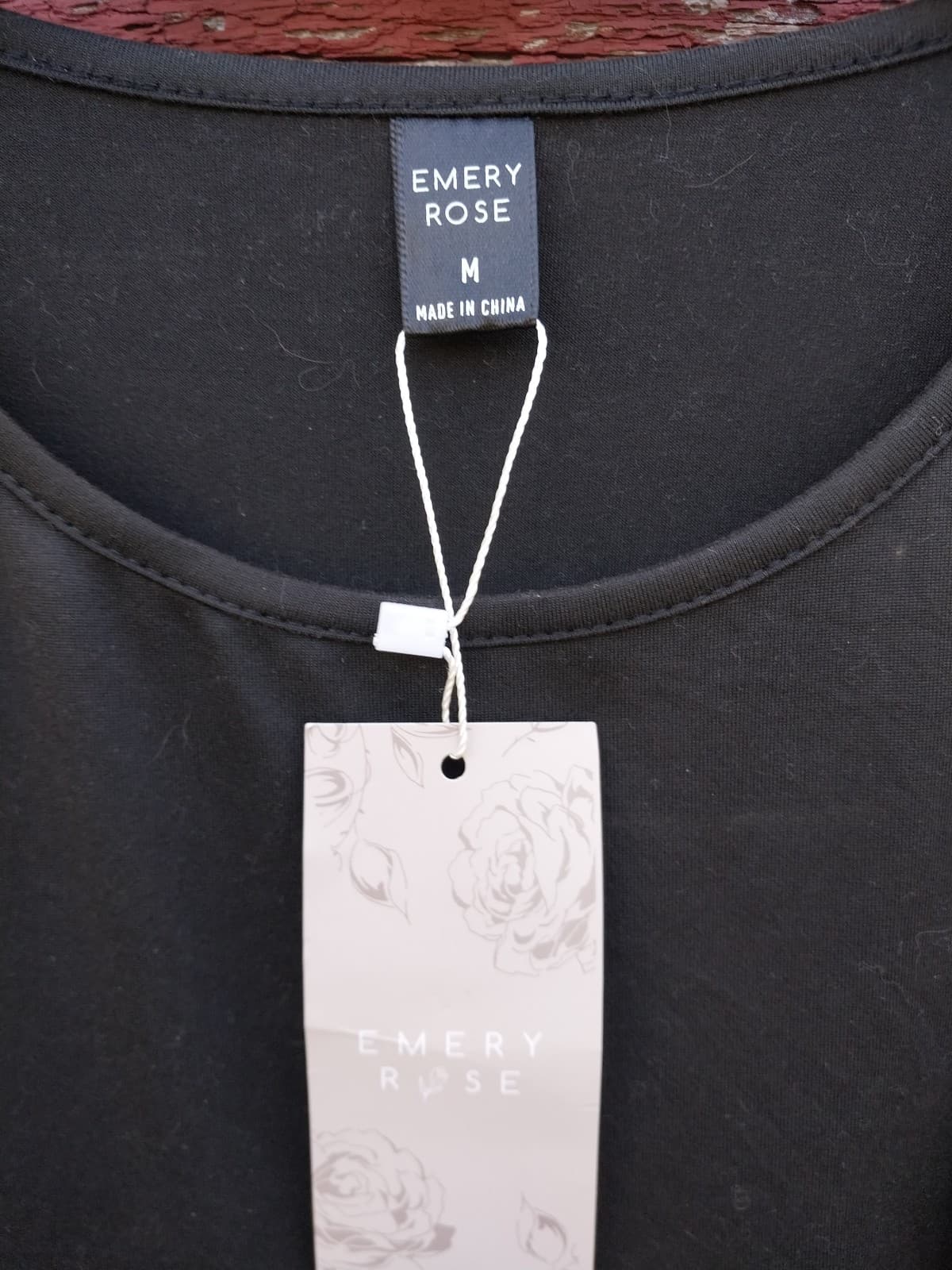 Emery Rose. Plain and Floral Contrast Dress. Size Medium. Never Worn. - Thumbnail 6