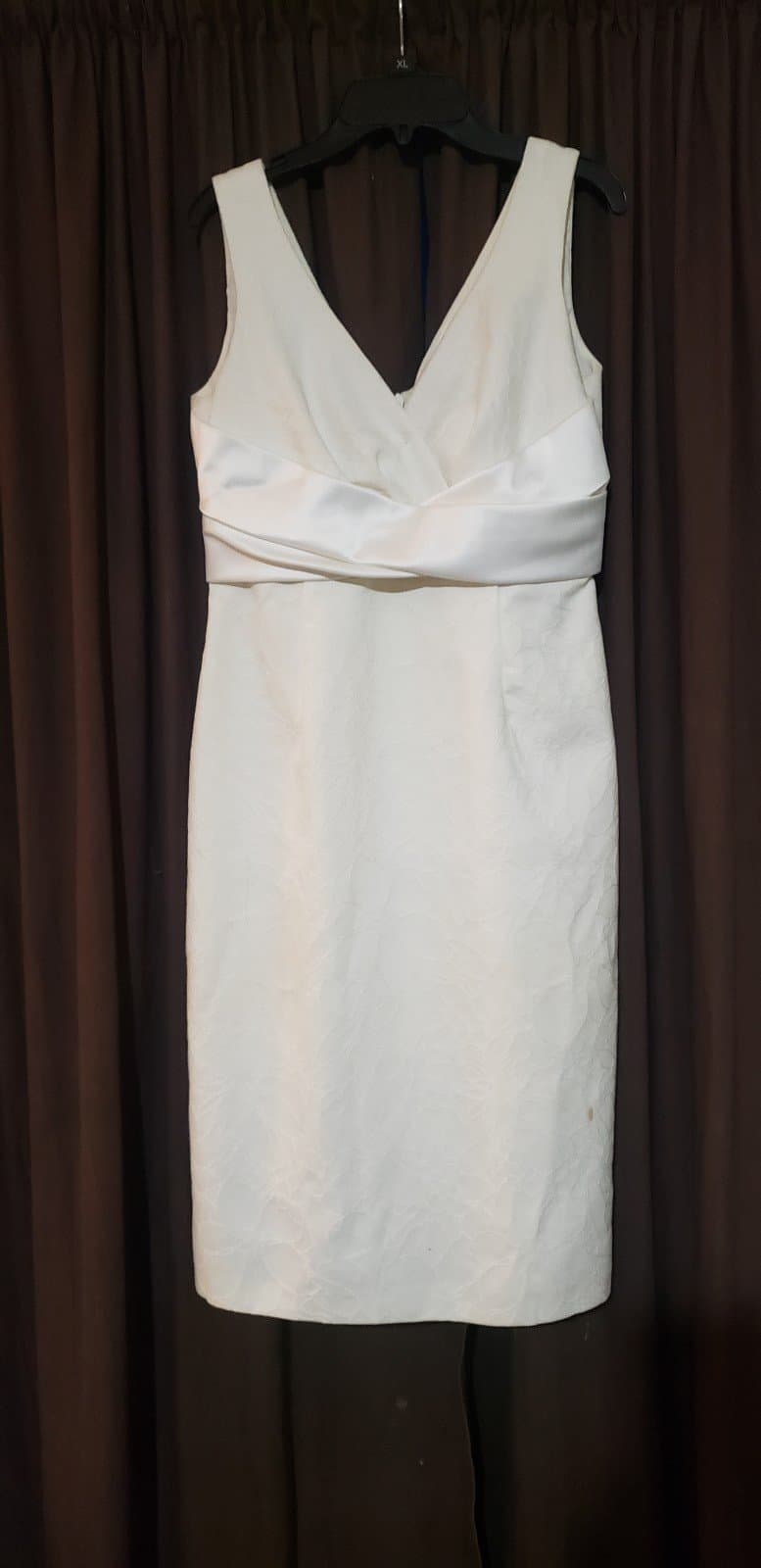 Donna Ricco Womens 6 White Faux Wrap Dress Sleeveless - Image 1