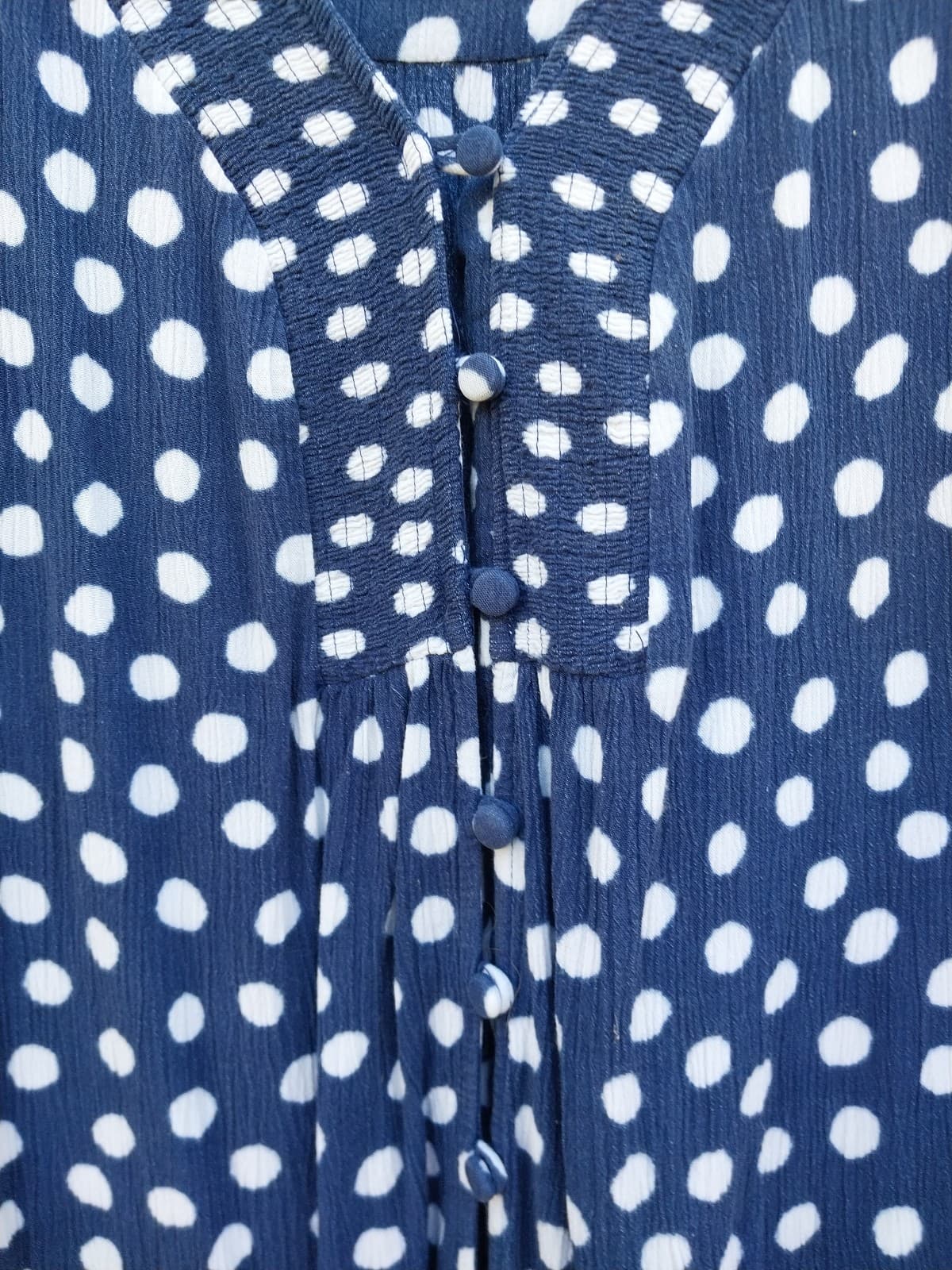 Liz Claiborne Tank Top Navy Blue & White Dot. Size PL - Thumbnail 2