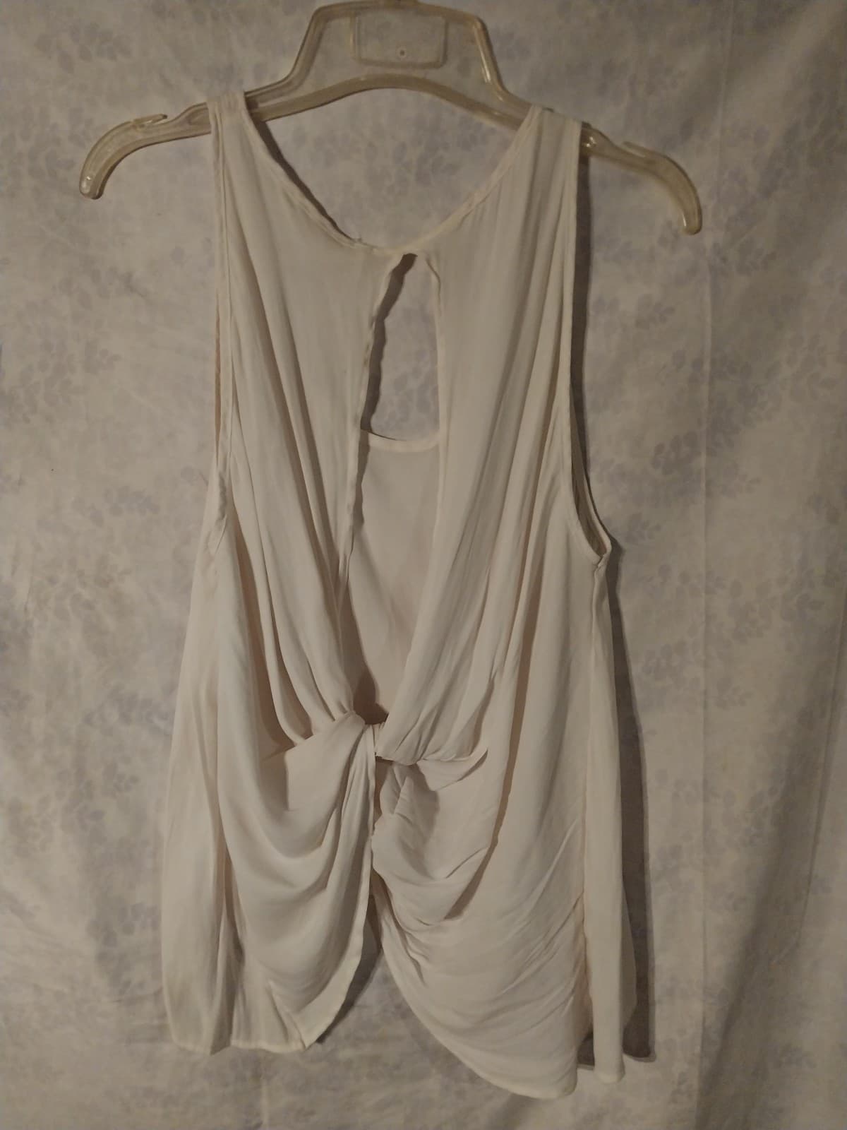 Free People Off White Colored Combo Washed Away Tank Top - Thumbnail 5