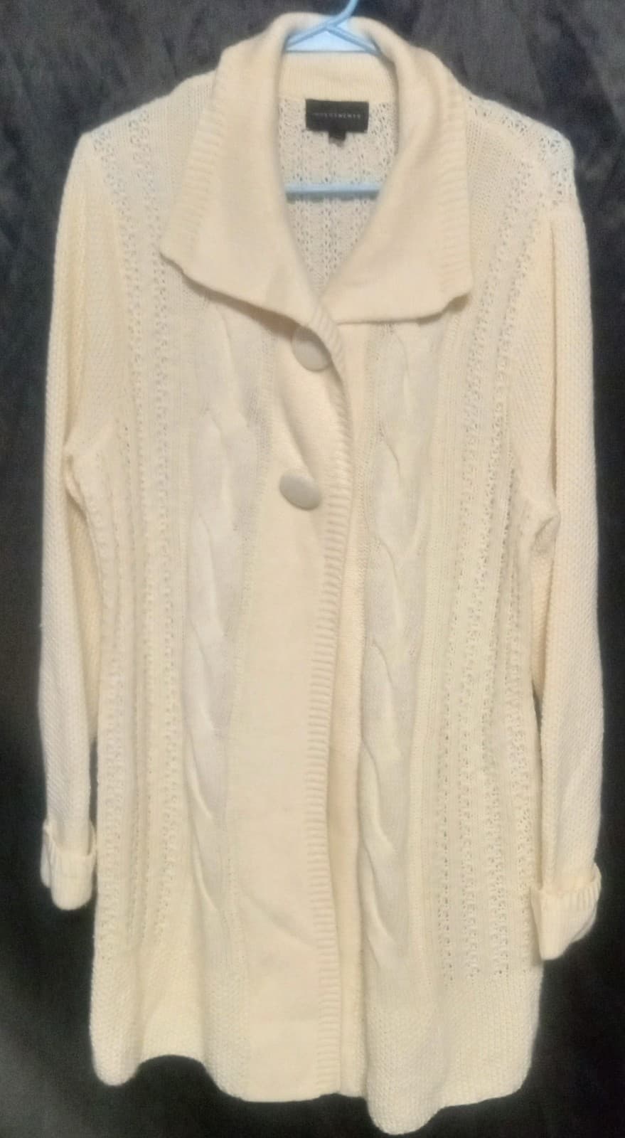 Investments Creme Color Cardigan - Thumbnail 2