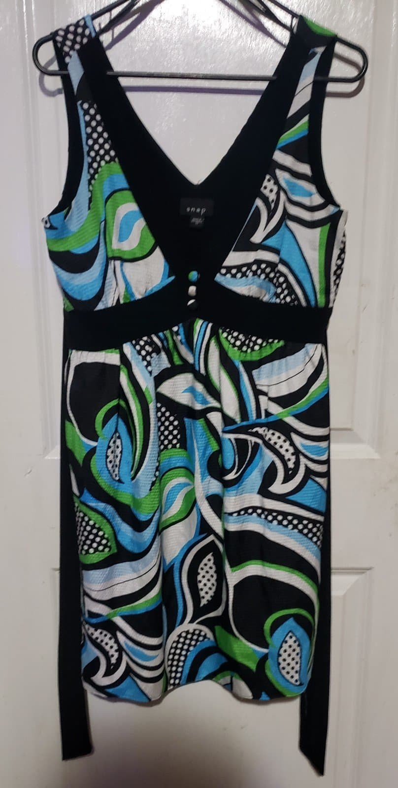 Snap Green & White Dress - Image 1