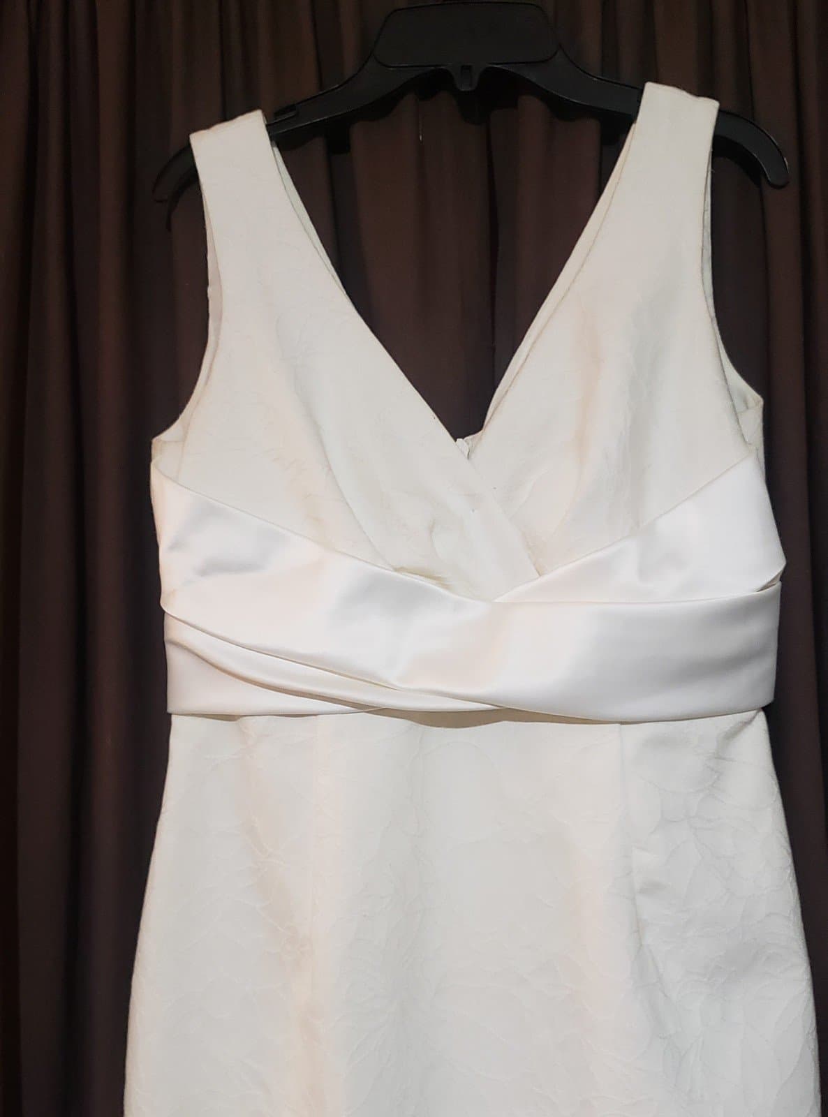 Donna Ricco Womens 6 White Faux Wrap Dress Sleeveless - Thumbnail 2