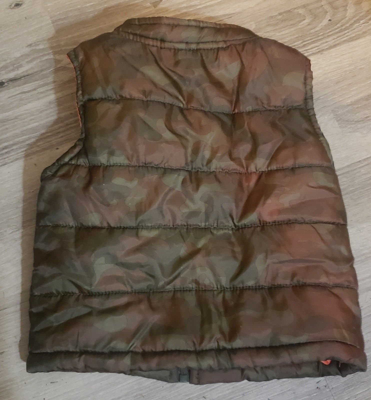 Green Camouflage " TRUCK CREW" Puffy Winter Vest 24 Months - Thumbnail 2