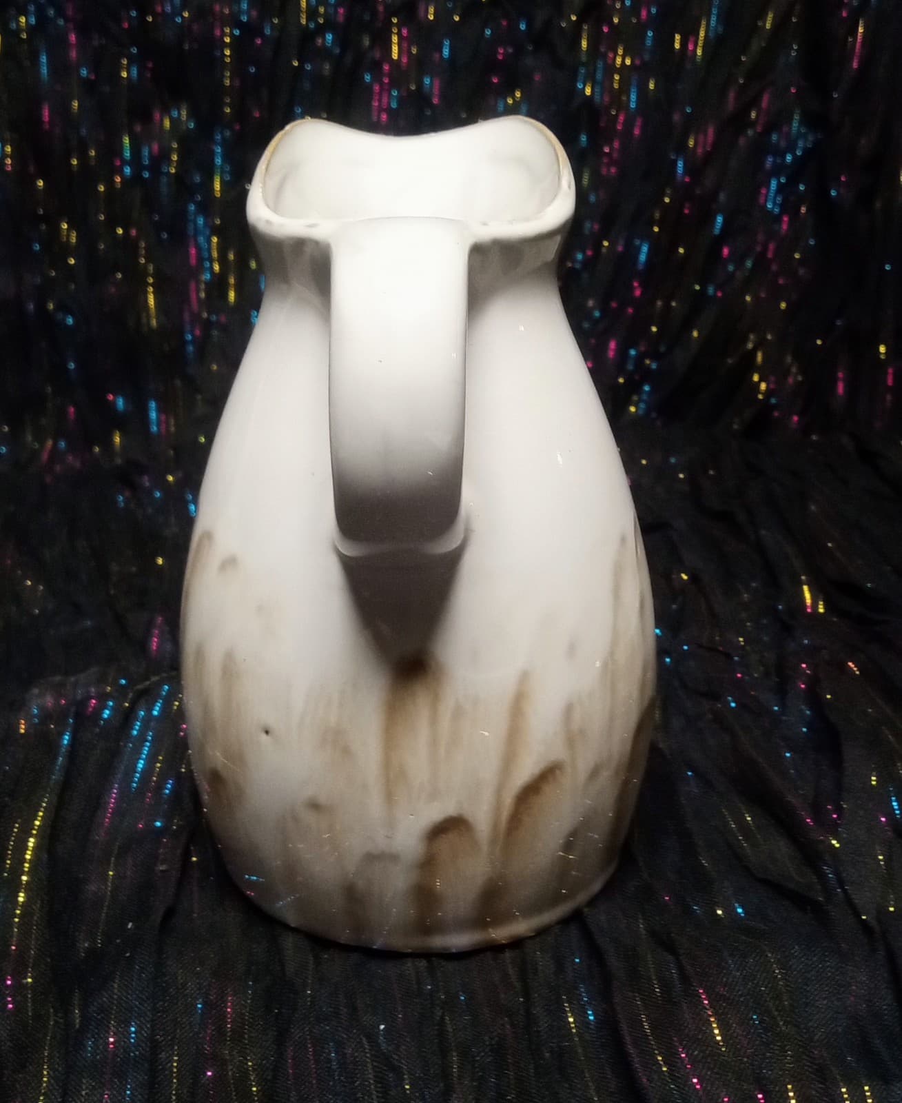 Vintage White And Gold 6" Pitcher & Matching Bird Figurine 4" - Thumbnail 5