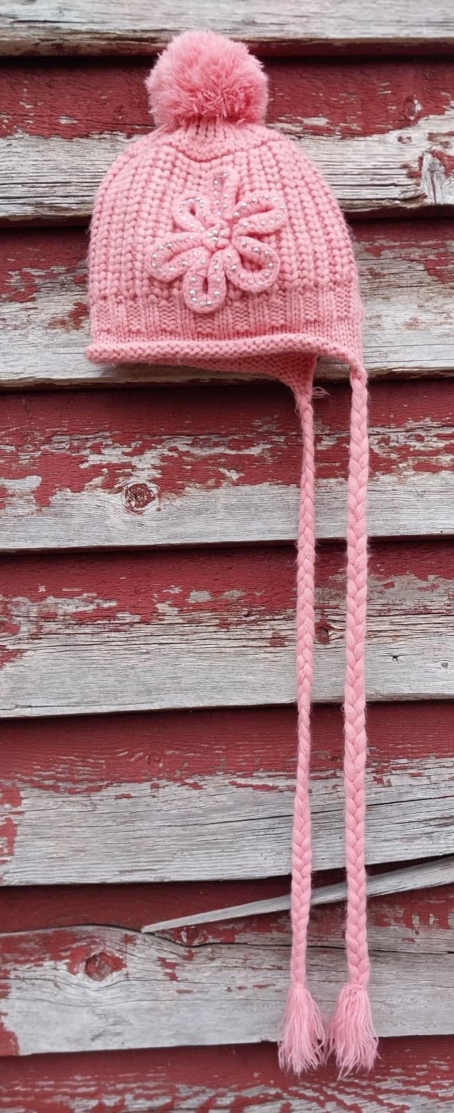 Earmuff Warm Knit Hat Beanie Winter, Braided - Image 1