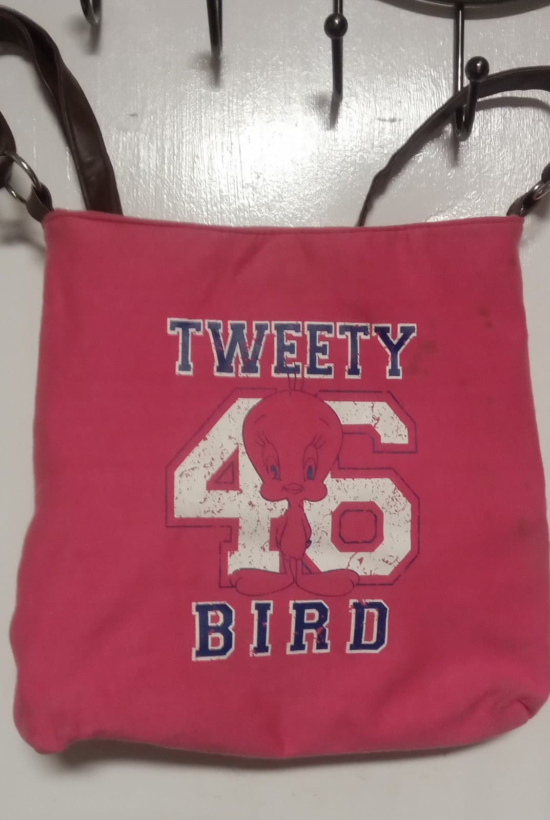 Vintage Tweety Pink Tote Bag from Six Flags - Image 1