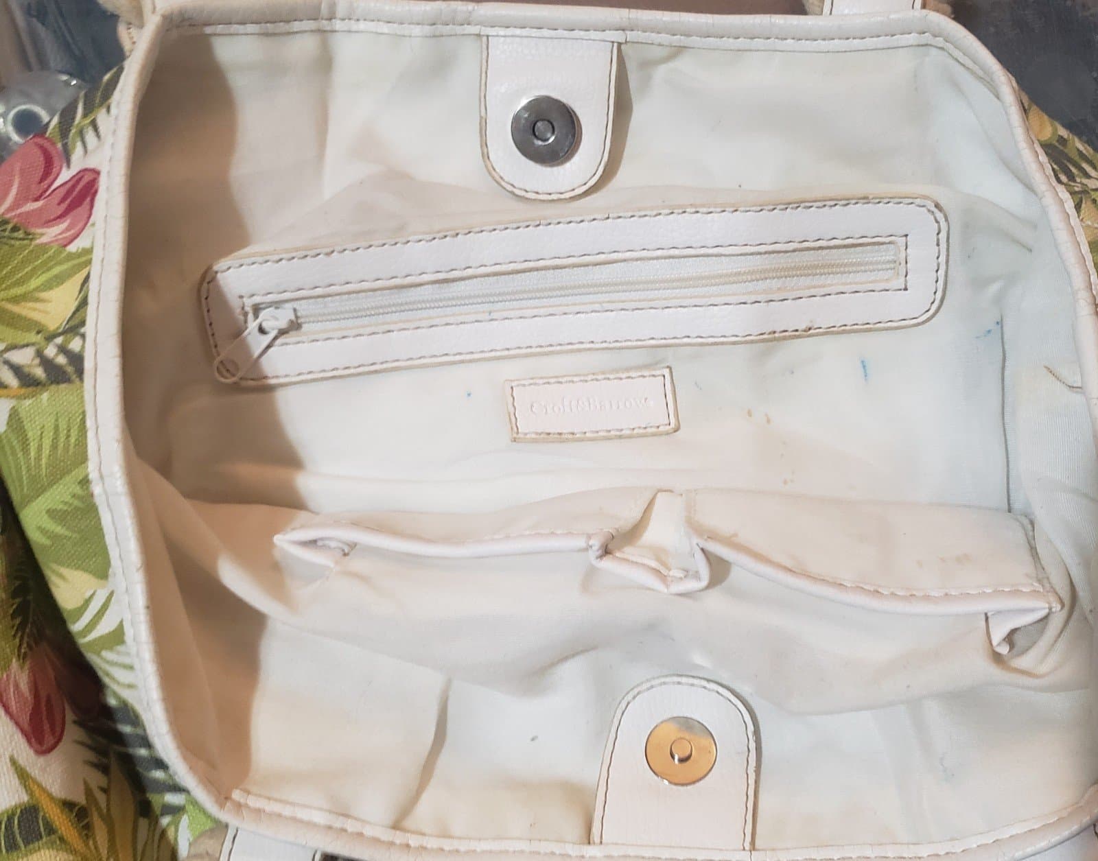 CROFT & BARROW PINK WHITE GREEN FLORAL HAWAIIAN PRINT PURSE - Thumbnail 3