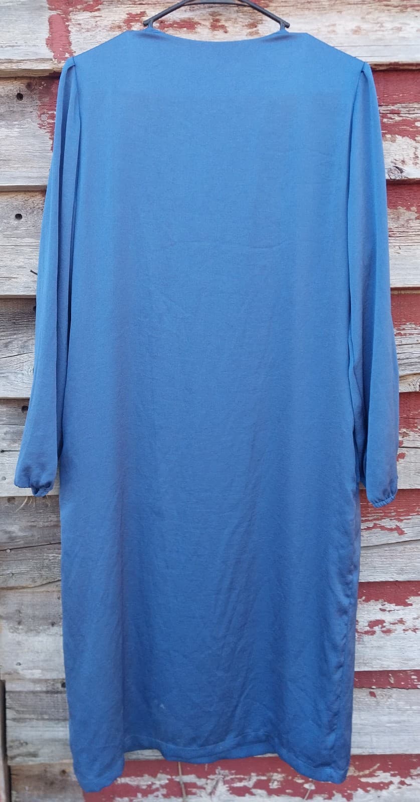 Alfani Satin Utility Shirtdress Mineral Blue Small - Thumbnail 4