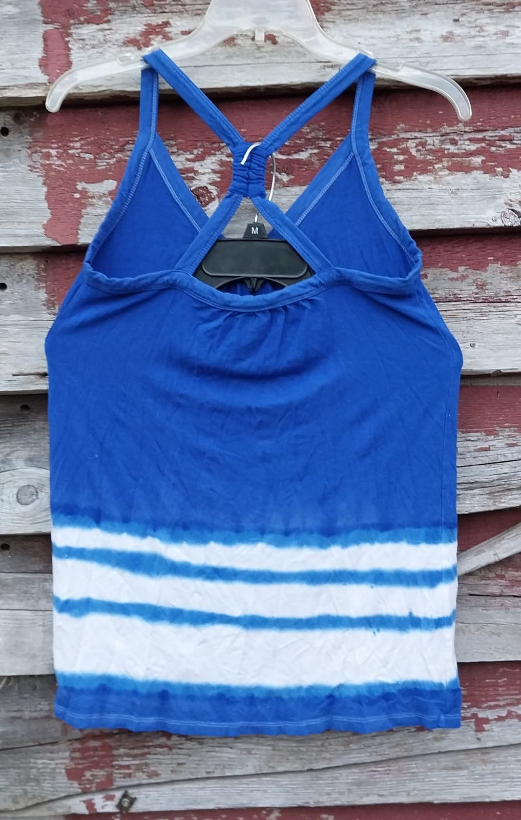 INC International Concepts Women's T-Strap Tank Top - Blue & White- Size S - Thumbnail 2