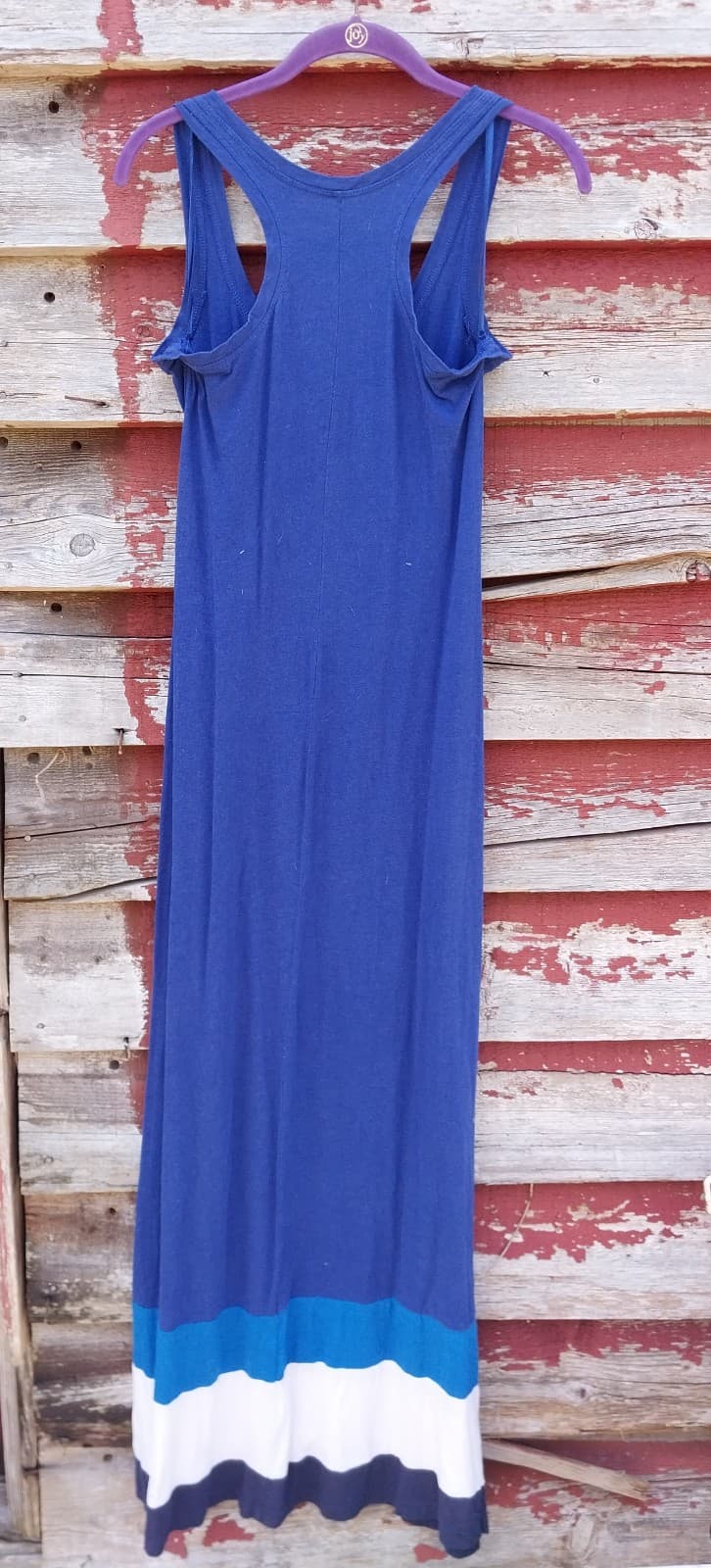 NY&C Blue & White Maxi Dress - Thumbnail 2