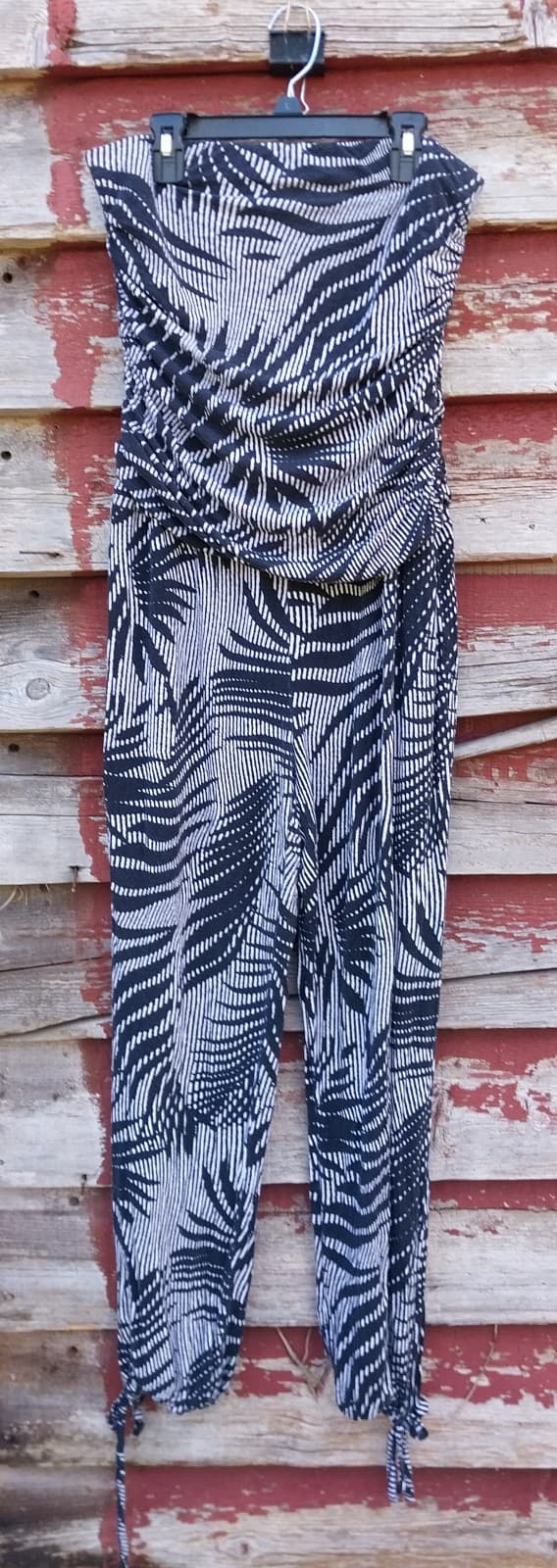 Cato Sleeveless Black & White Jumpsuit/Romper - Thumbnail 3