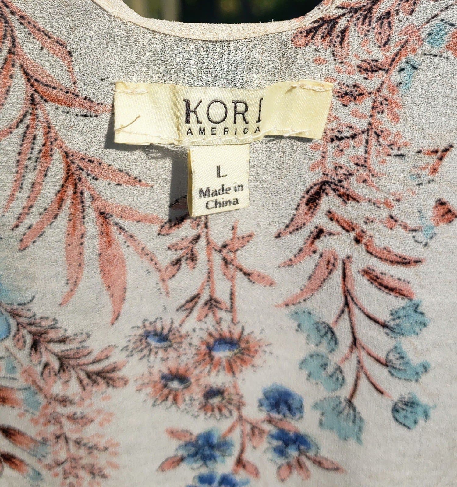 Kori Womens Pink Floral Kimono Maxi Open Front Dress Cover Up Top - Thumbnail 3