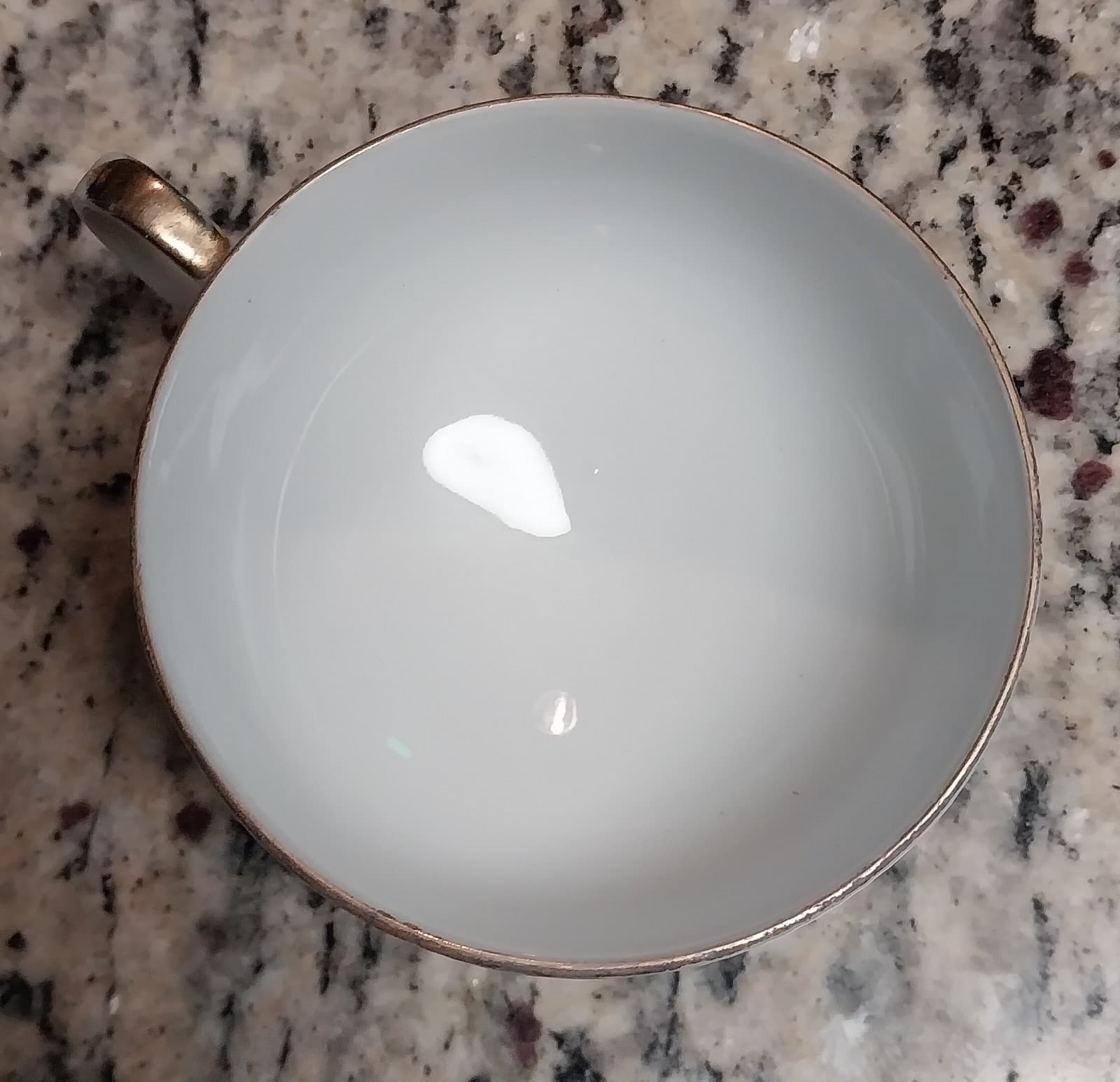 White Tea Cup With Rose Design - Thumbnail 3