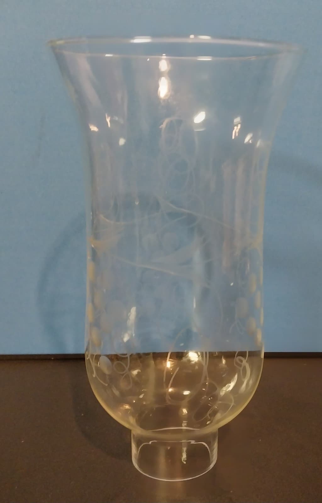 Vintage Open Top Floral Glass Shades 7.5" Tall X 1 5/8" Fitter - Thumbnail 3