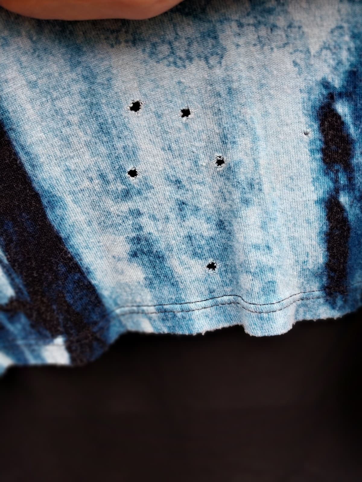 Simply Vera Blue Small Nylon - Polyester Long Sleeve Blouse - Thumbnail 6