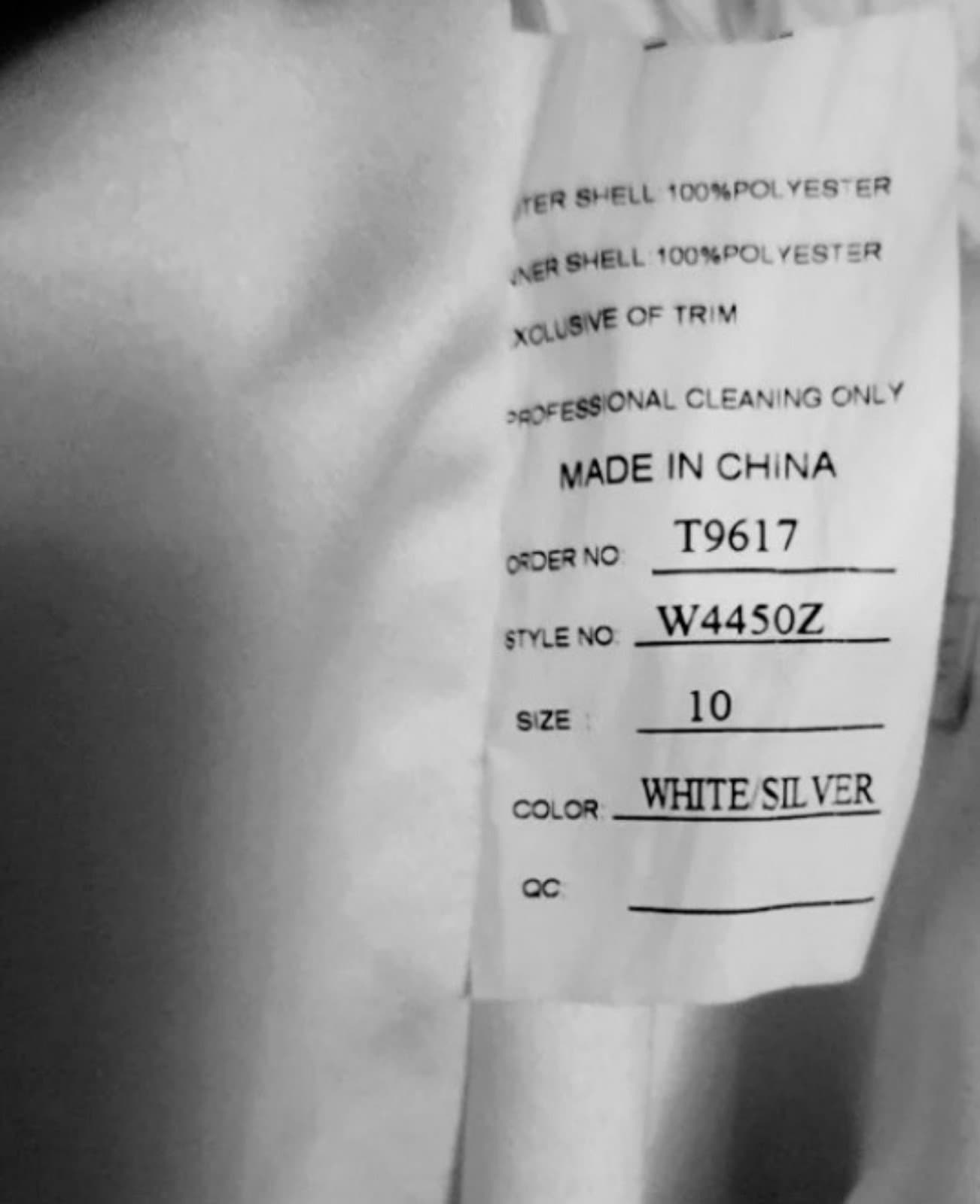 Raylia Wedding Dress. White Silver Color - Thumbnail 9