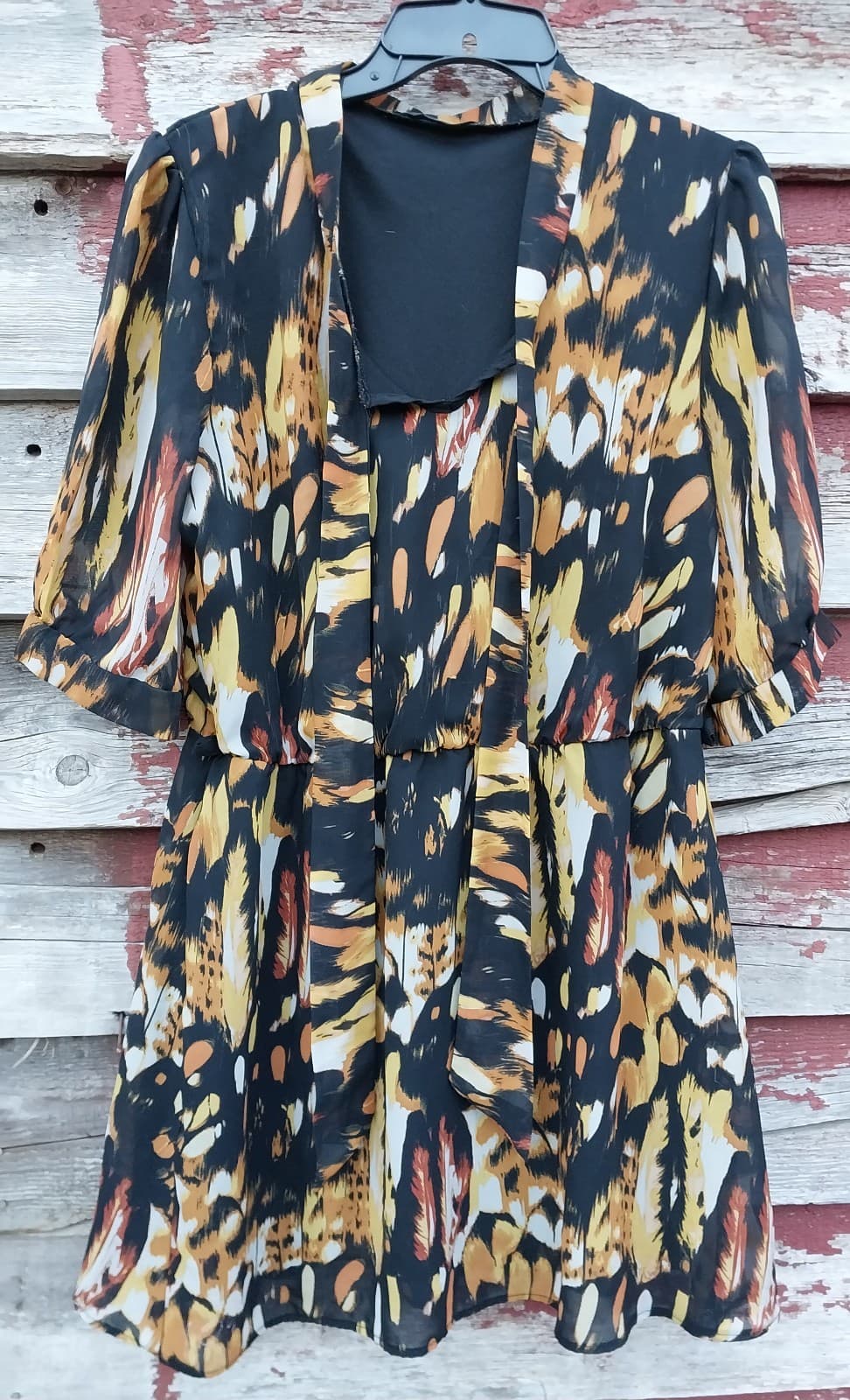 Internacionale Multi Neutral Colored Dress. Size 16 - Image 1