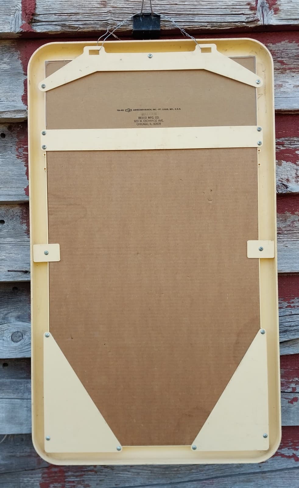 Anheuser Busch, Inc. Vintage Chalk Board (Dec 10,1986) With Small Mirror at Top - Thumbnail 4