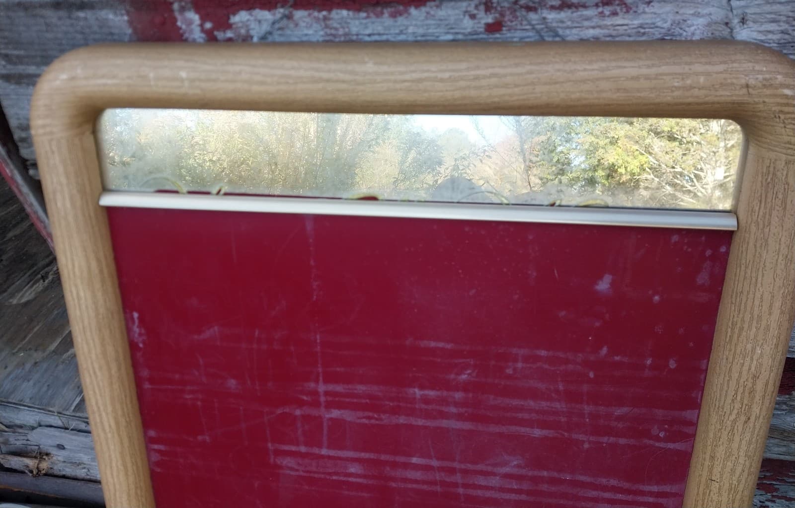 Anheuser Busch, Inc. Vintage Chalk Board (Dec 10,1986) With Small Mirror at Top - Thumbnail 3