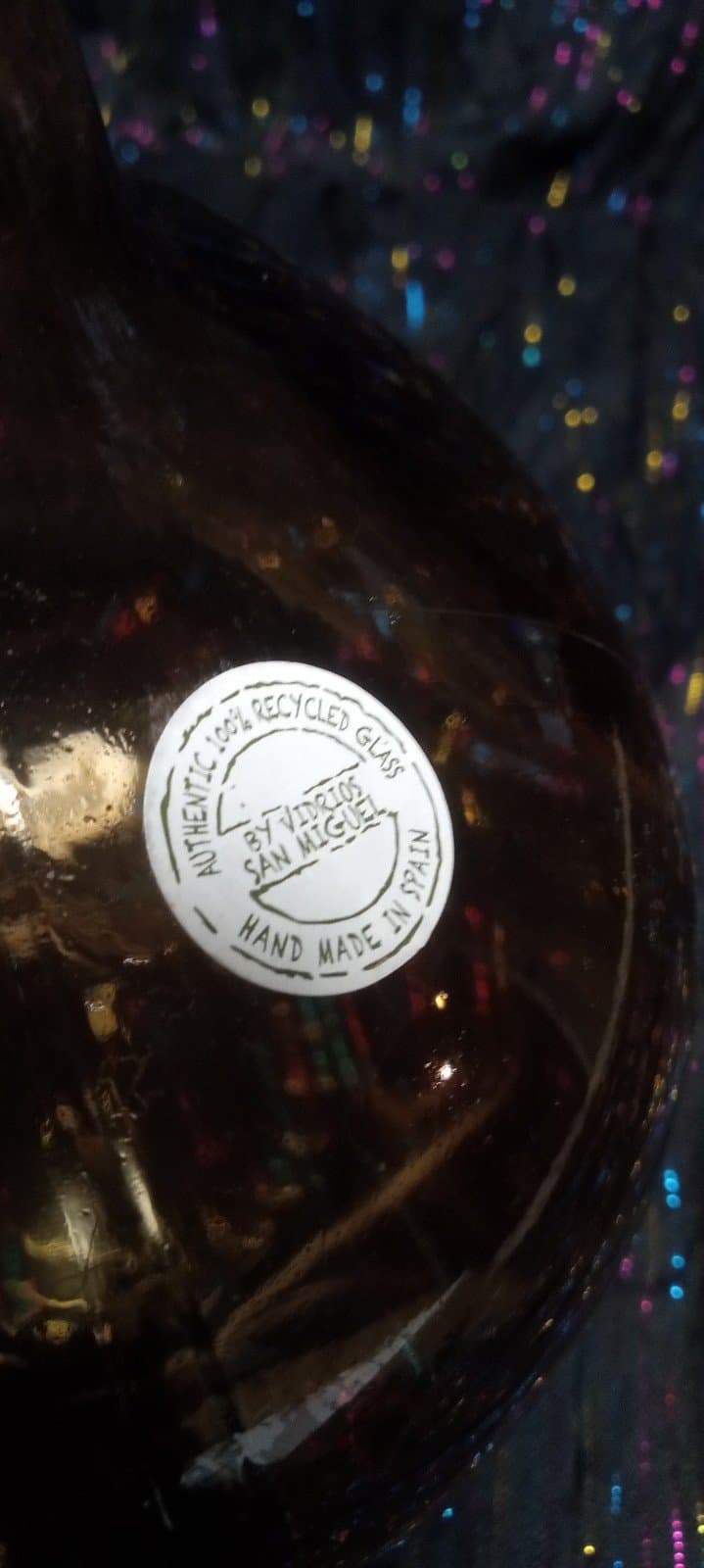 Amber Colored Vase. 7" - Thumbnail 2