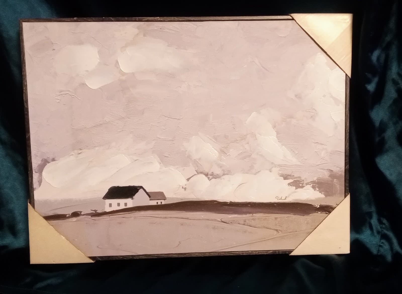 Framed Barn Canvas Wall Art, 16x12 - Image 1