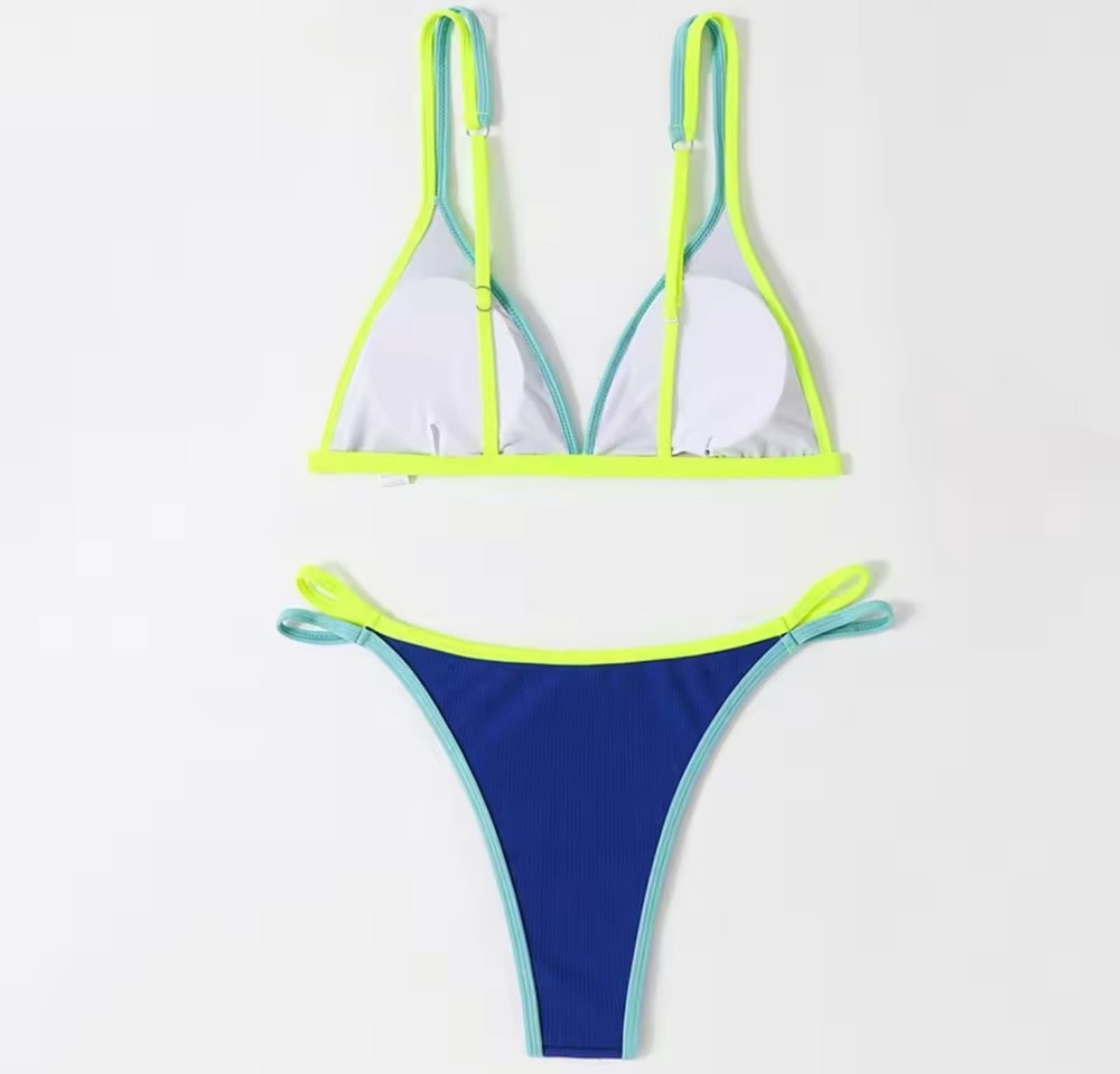 Shein Blue & Yellow Bikini - Thumbnail 4